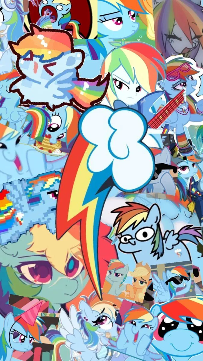 Preppy cute aesthetic wallpaper rainbow dash my little pony ( mlp )