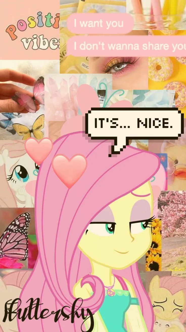 ❥・Fluttershy Aesthetic Wallpaper