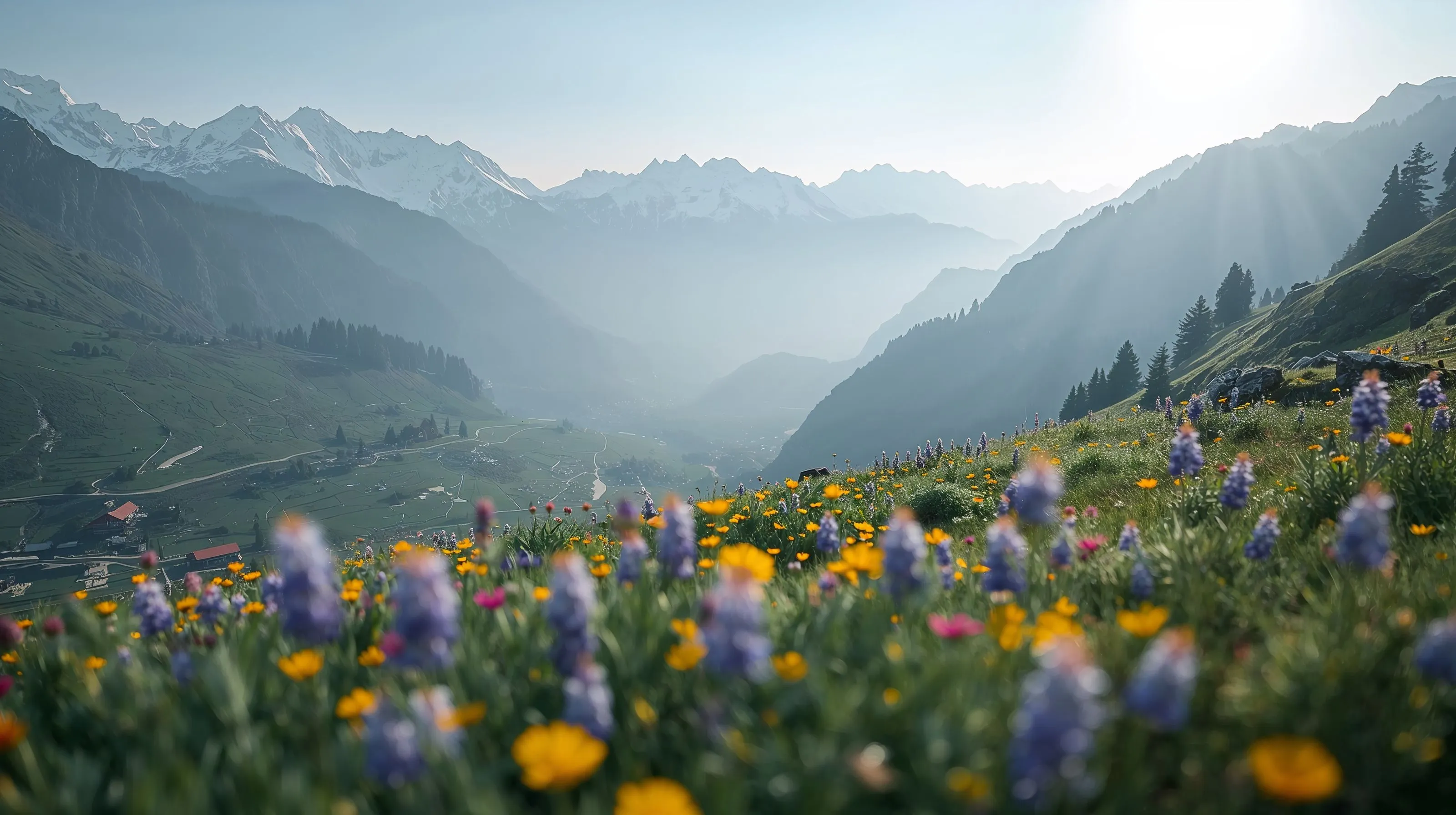 Spring Mountain Landscape Wallpaper