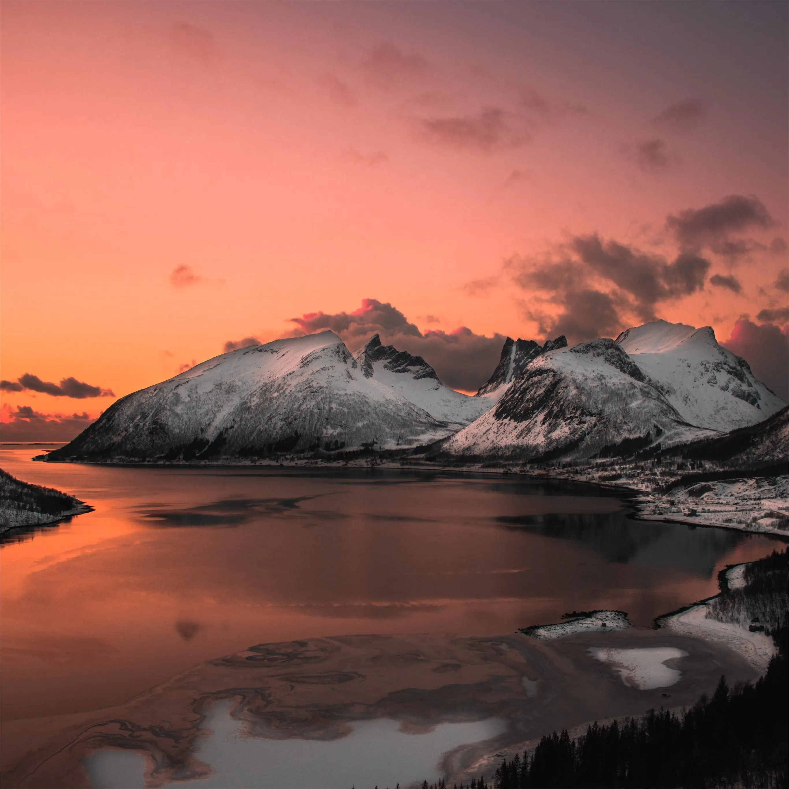 scenic photo of lake near mountains 5k iPad Pro Wallpaper Free Download