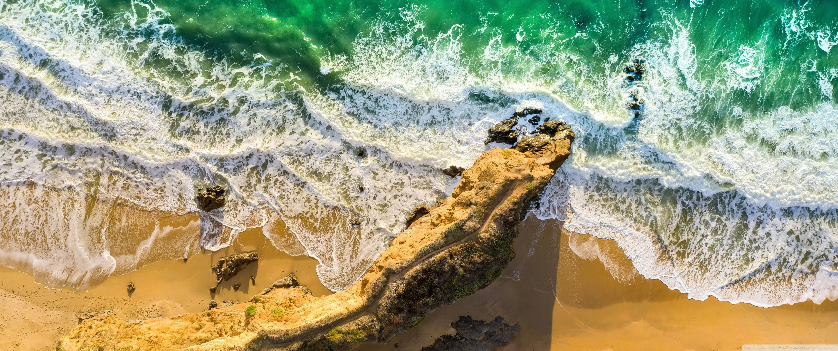 California, Santa Cruz, United States, Beach, Aerial, View, Waves, Ocean 4K UHD Wallpaper for UltraHD Desktop and TV, Widescreen and UltraWide Display, Dual Monitor, Smartphone and Tablet Devices