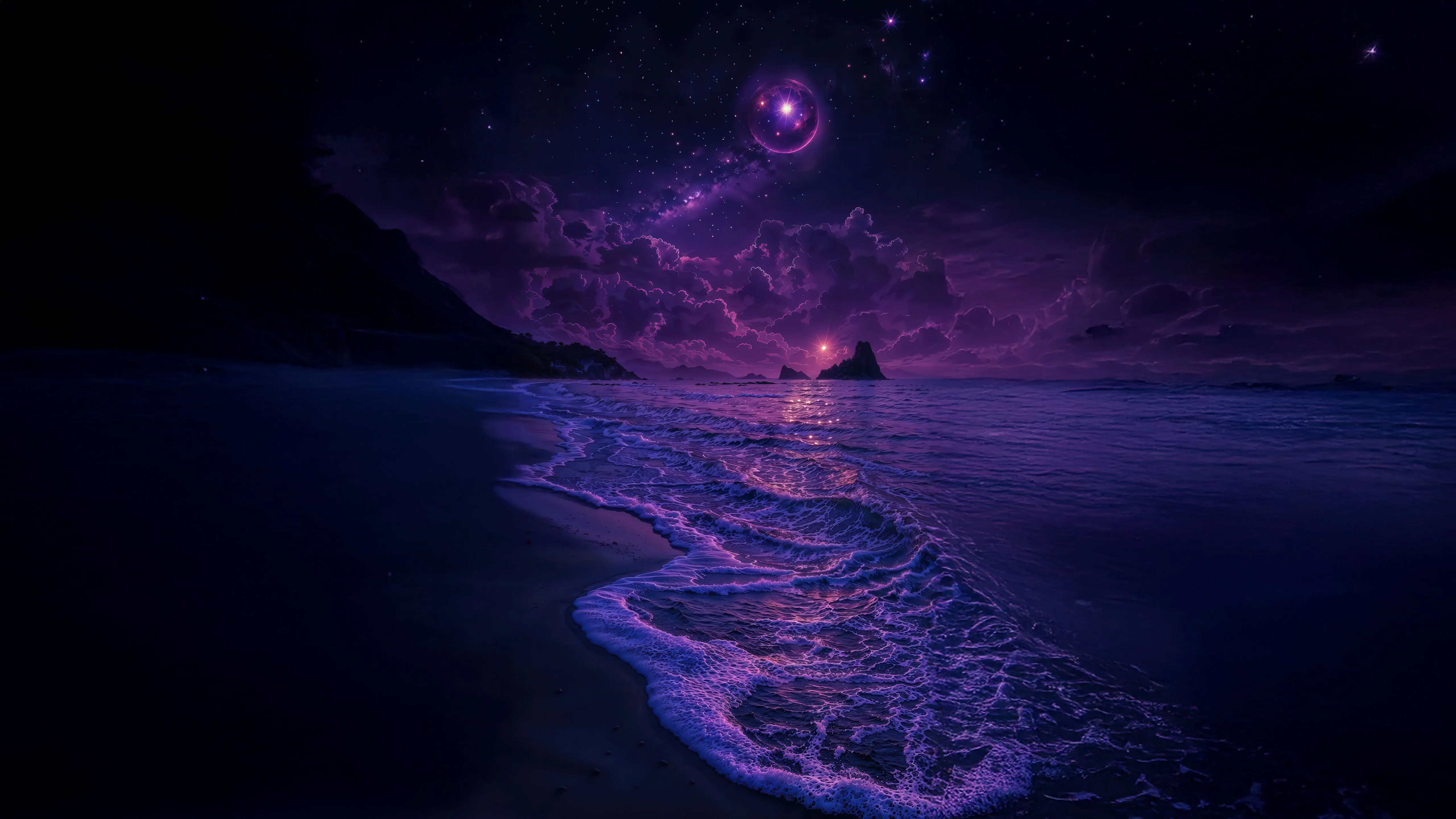 Purple Realm Of The Sea UltraWide Quad HD 1440P , HD 4k Wallpaper, Image, Background, Photos and Picture