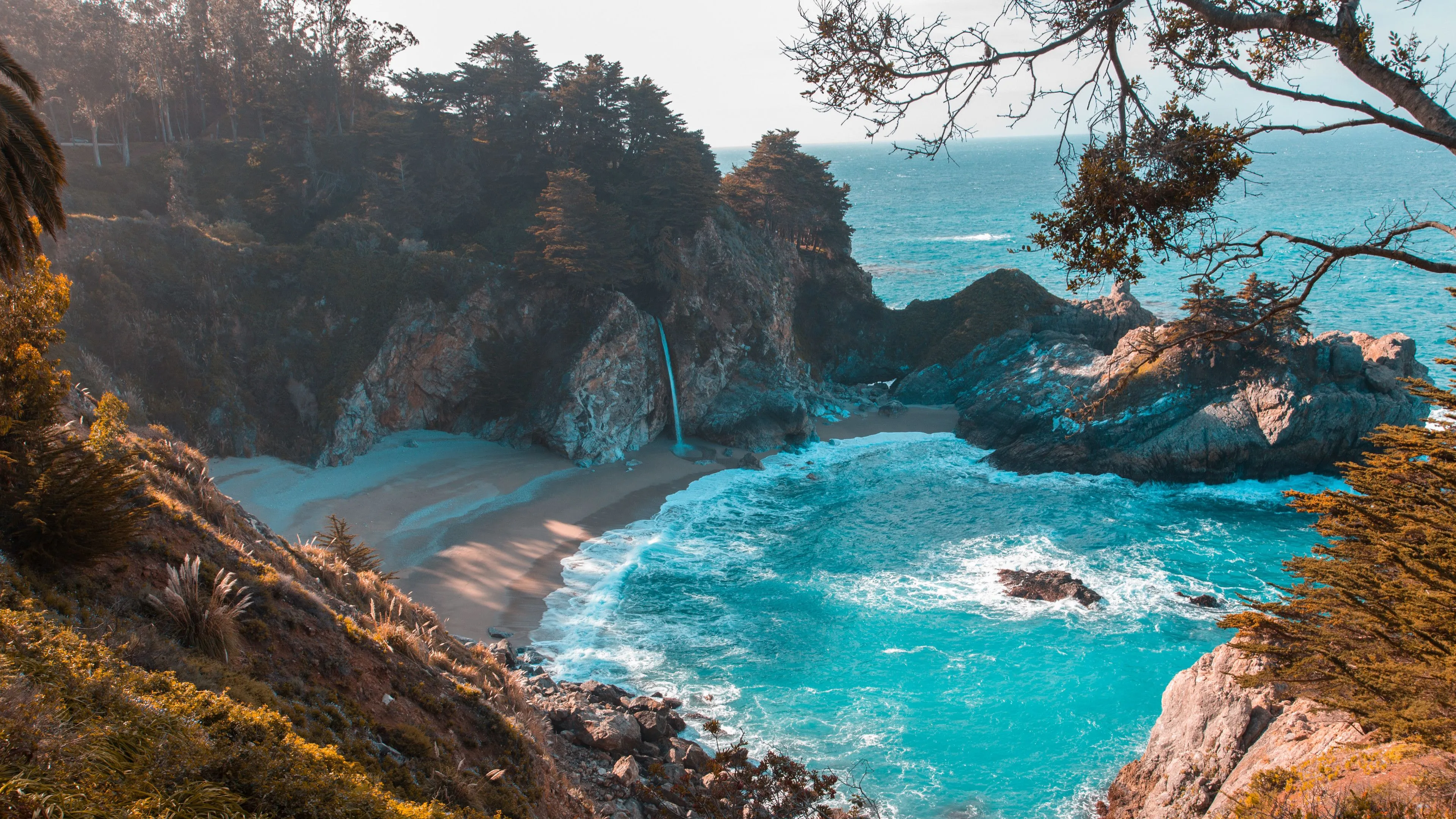 Beach Nature Sea Scenery 4K Wallpaper HD