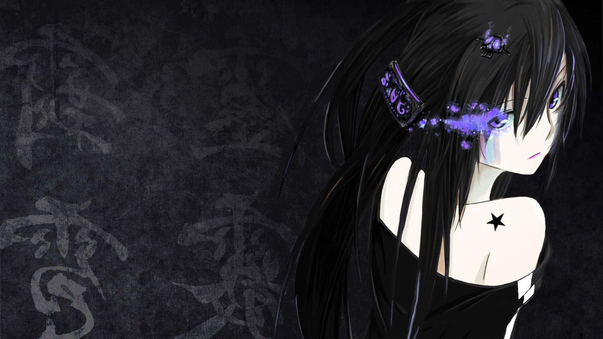Download Cute Anime Girl in an Aesthetically Pleasing Desktop Scene Wallpaper