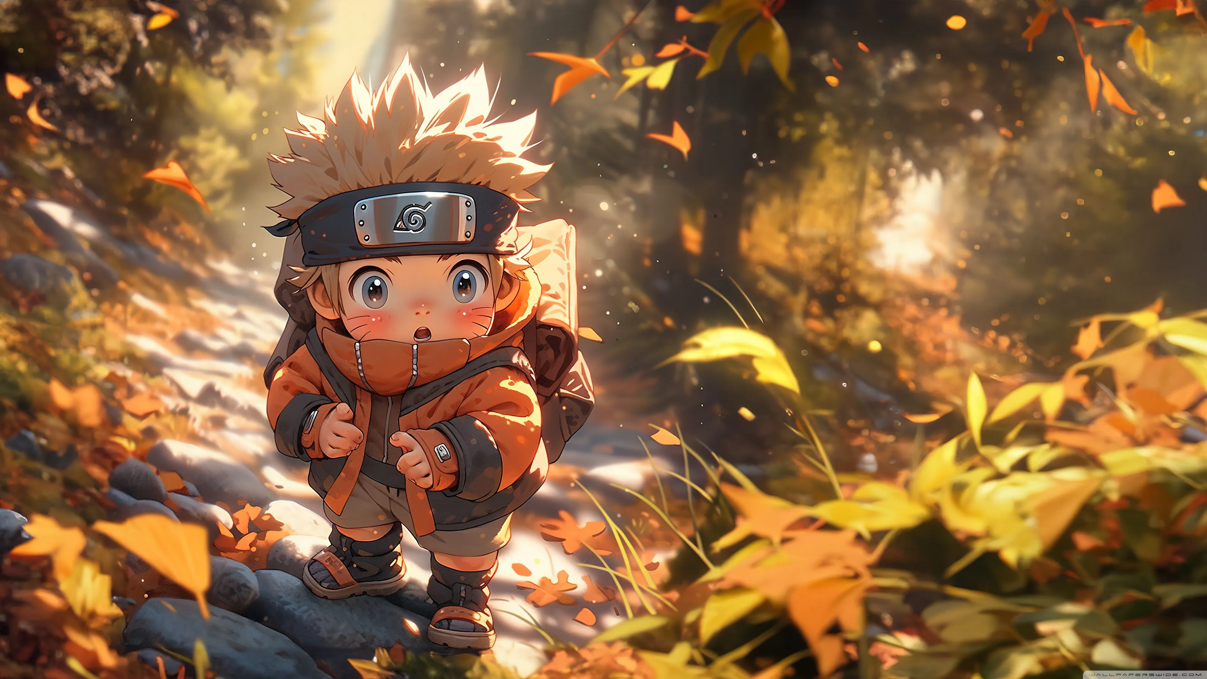 Cute Naruto Uzumaki Chibi Anime 4K UHD Wallpaper for UltraHD Desktop and TV, Widescreen and UltraWide Display, Dual Monitor, Smartphone and Tablet Devices