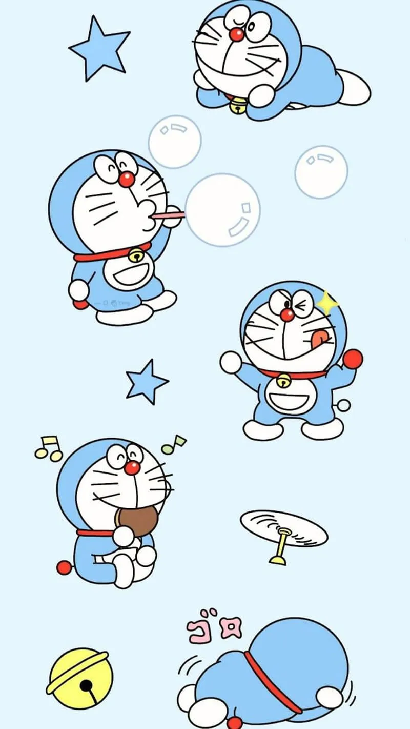Doremon, adventure, blue, cute, doraemon, dreams, family, happy, melody, sky, HD phone wallpaper