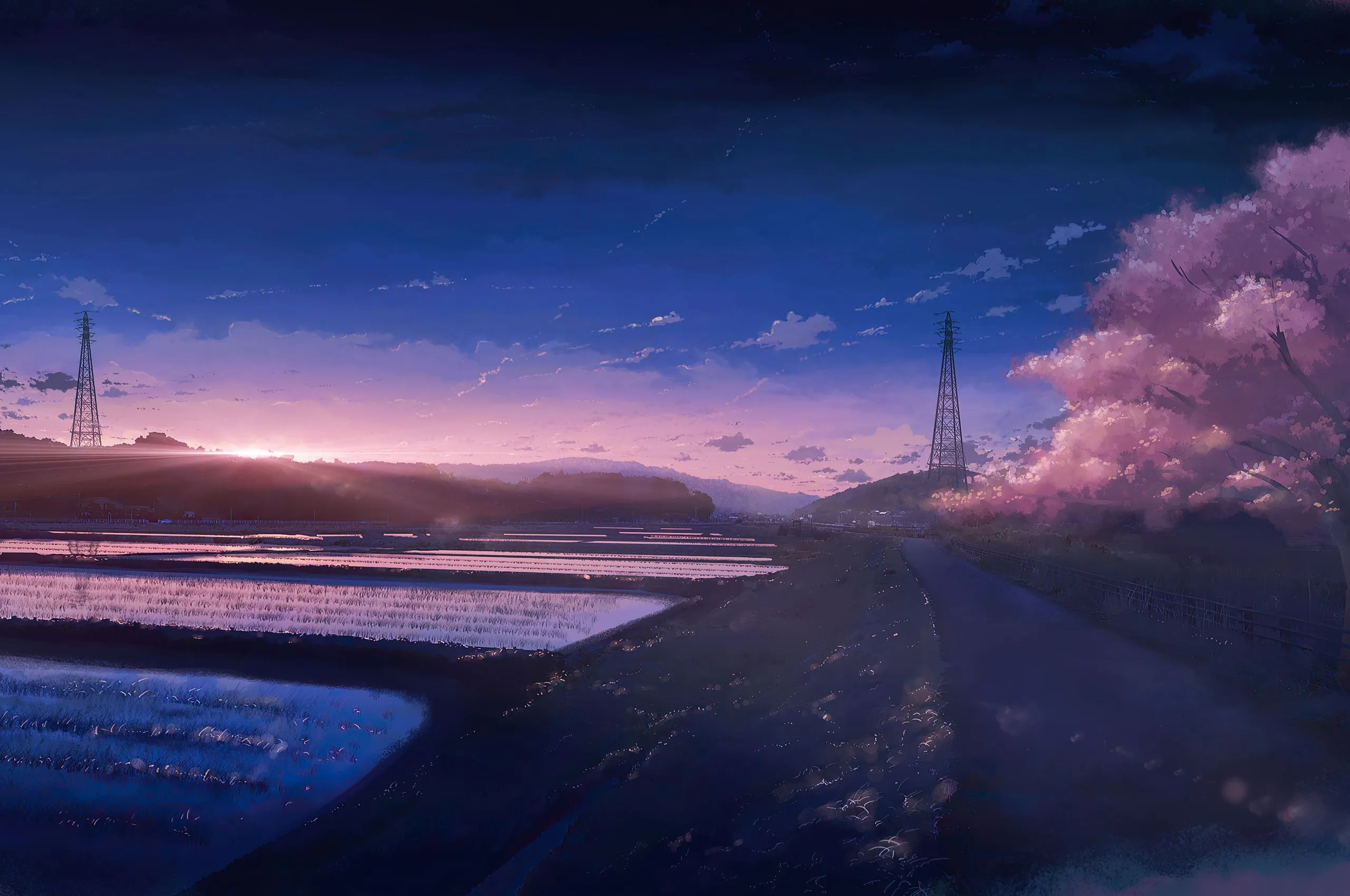 Anime Scenery Field 4k Chromebook Pixel , HD 4k Wallpaper, Image, Background, Photos and Picture