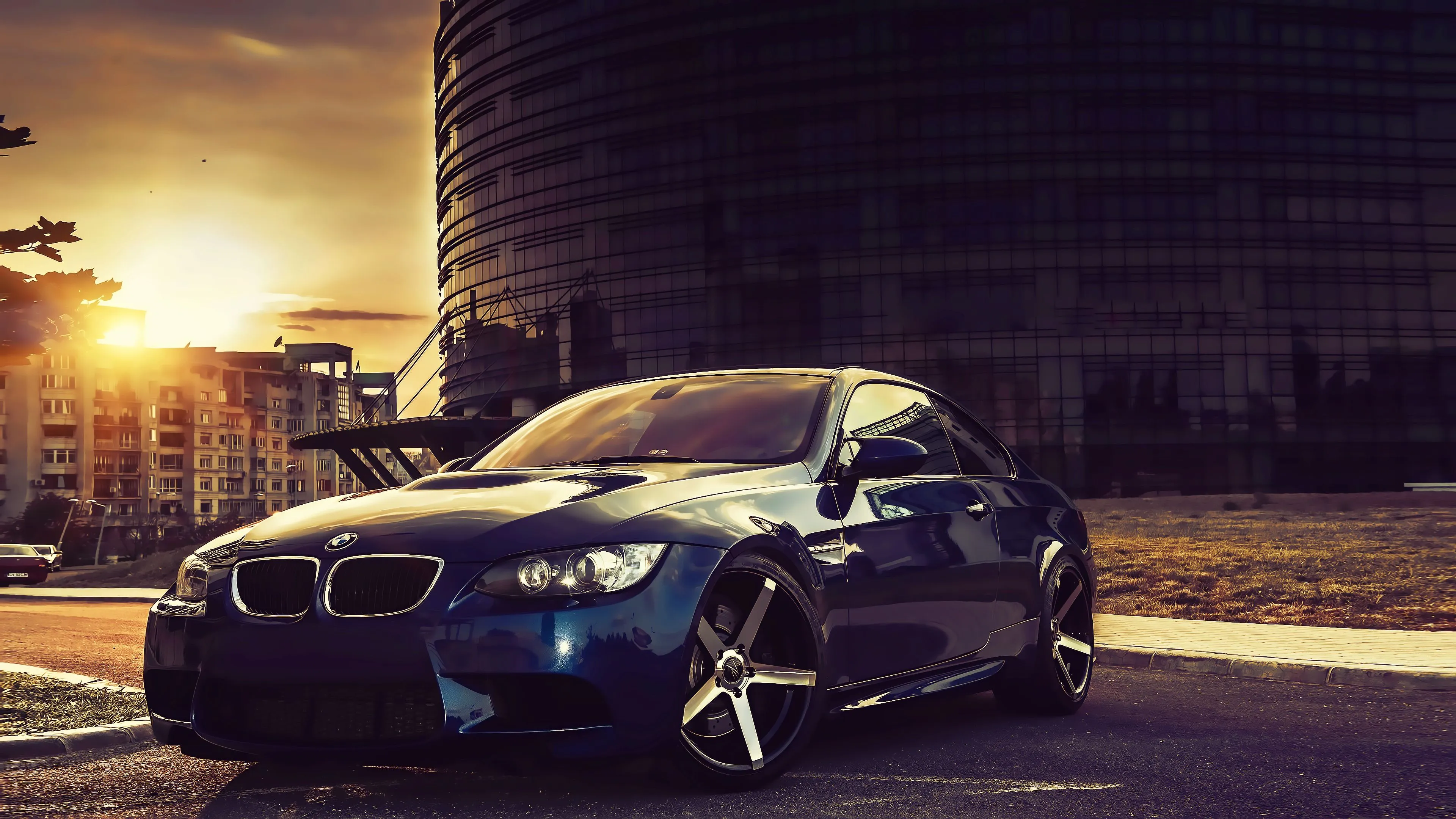 vehicle, Car, Sports car, BMW, City, Sky, Clouds Wallpaper HD / Desktop and Mobile Background