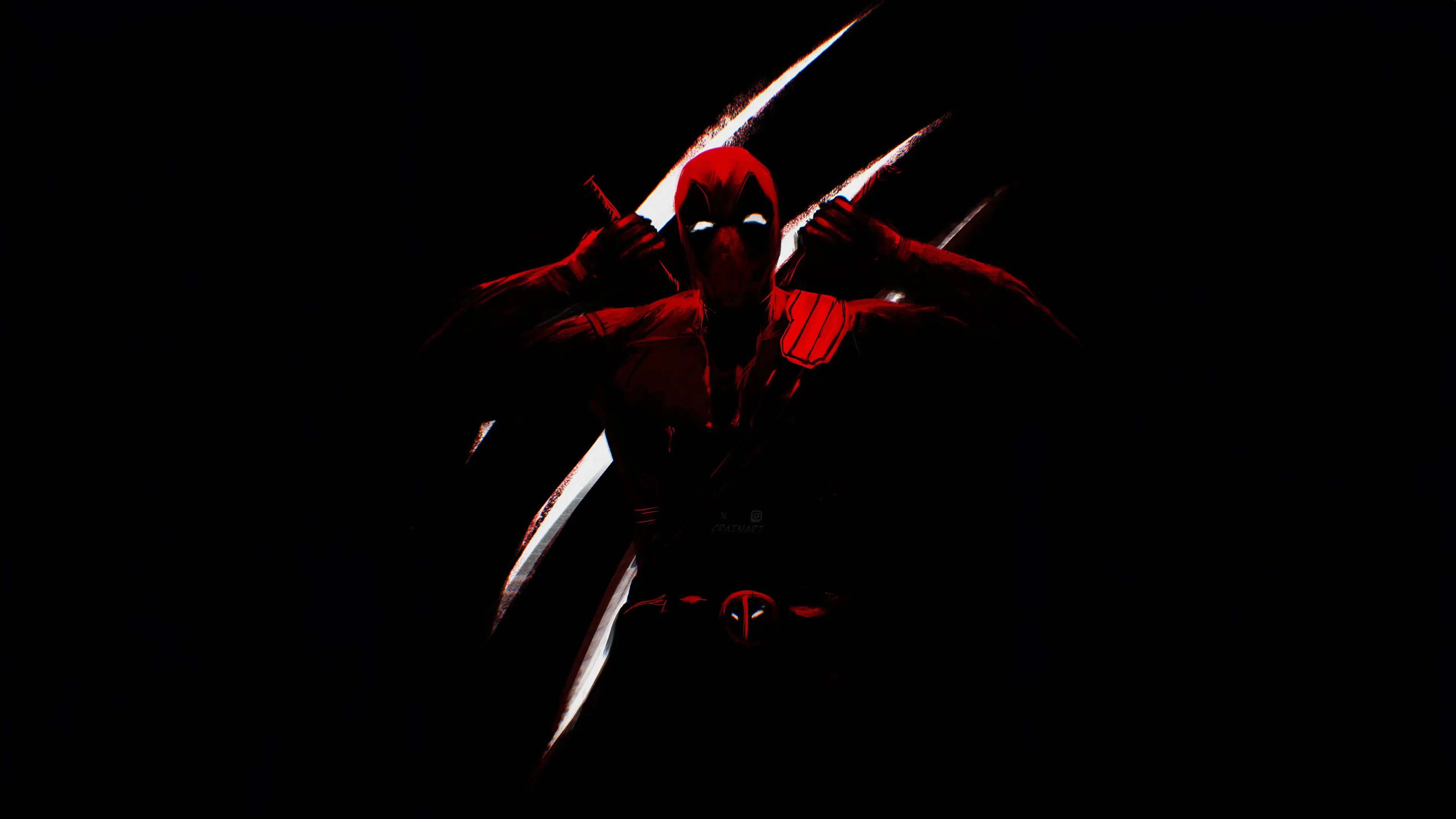 Deadpool Fatale Dark Wallpaper, HD Minimalist 4K Wallpaper, Image and Background