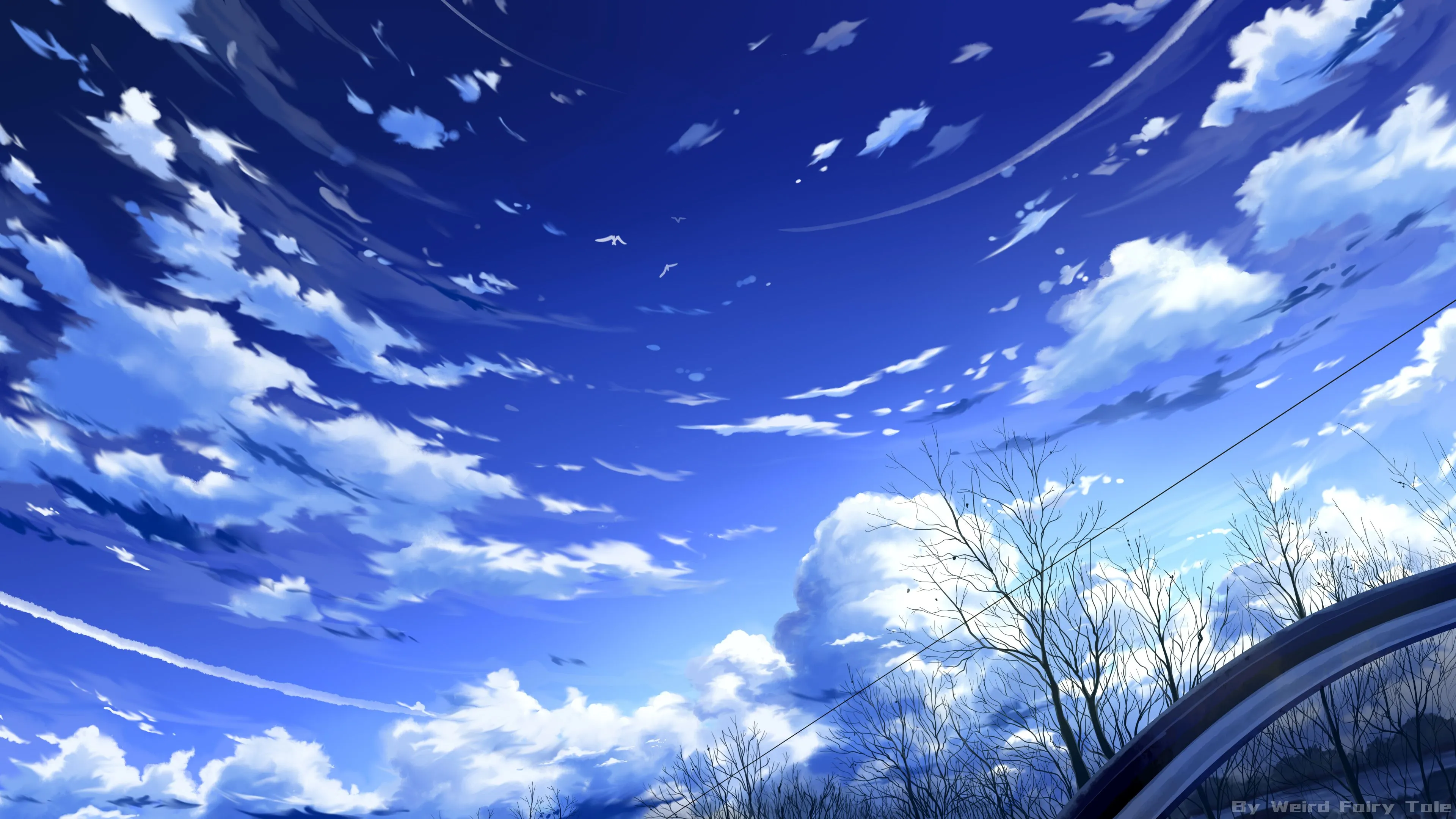 Desktop wallpaper: Anime, Sky 4K free download for PC. 1074201