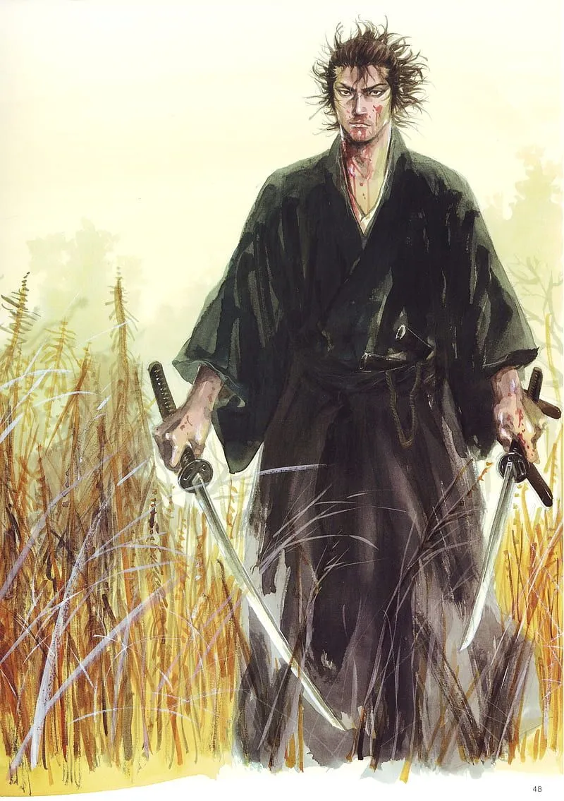 Vagabond, Inoue takehiko, Vagabond: Water, watercolor, manga sketch, sword, HD phone wallpaper