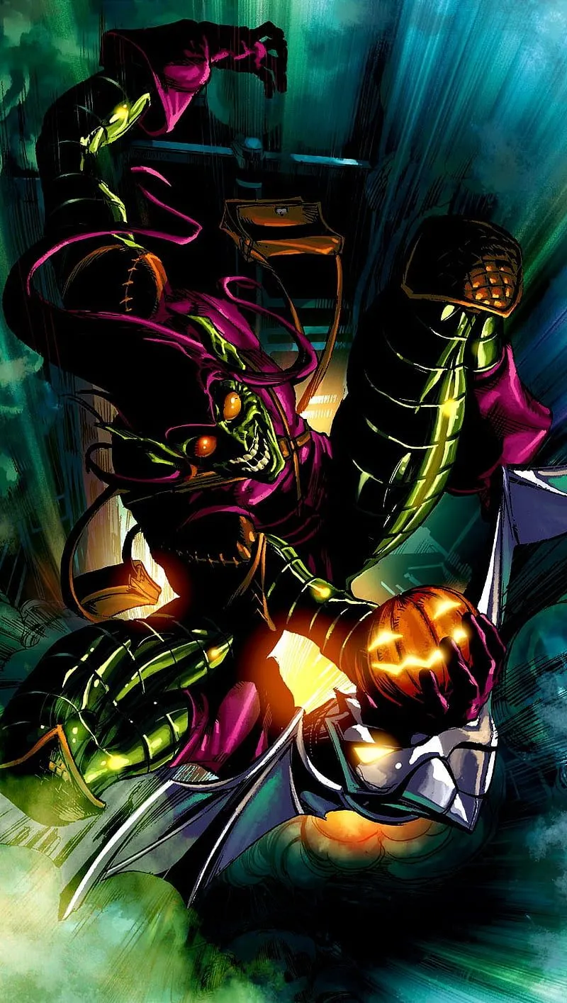 Green Goblin, man, marvel, spider, HD phone wallpaper