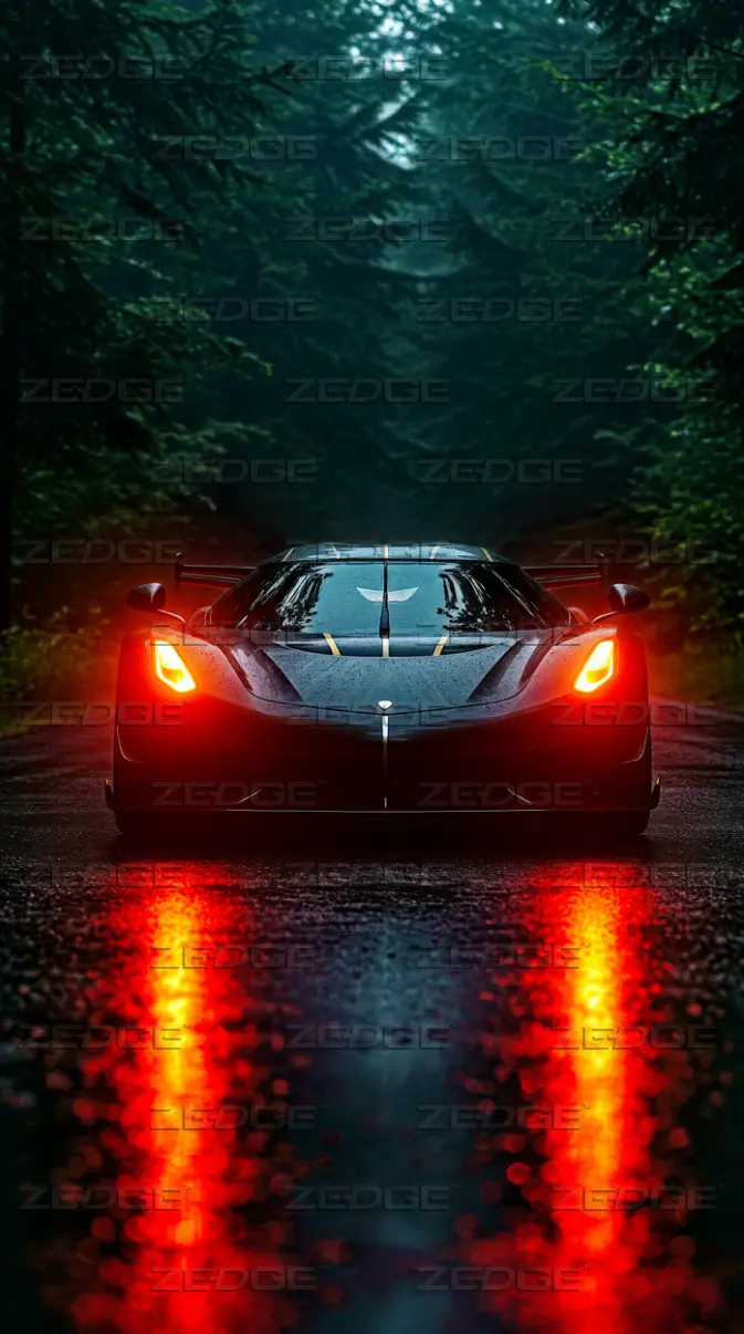 Koenigsegg Jesko Supercar in Forest wallpaper