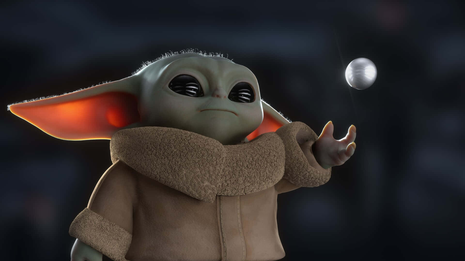 Download Grogu Using The Force Wallpaper