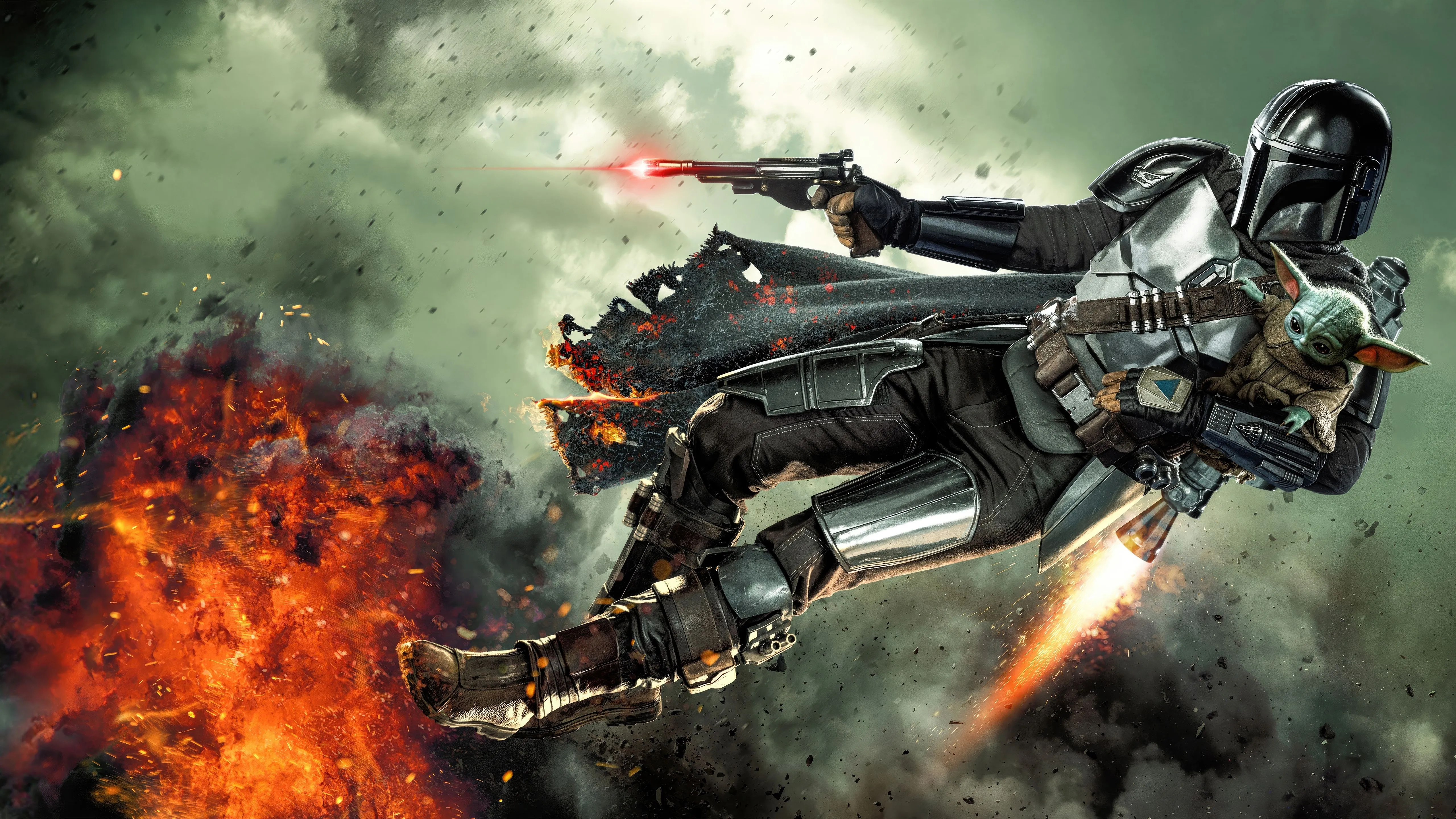 Wallpaper Star Wars, tv series, The Mandalorian, Control, Din Djarin, Grogu for mobile and desktop, section фильмы, resolution 5120x2880