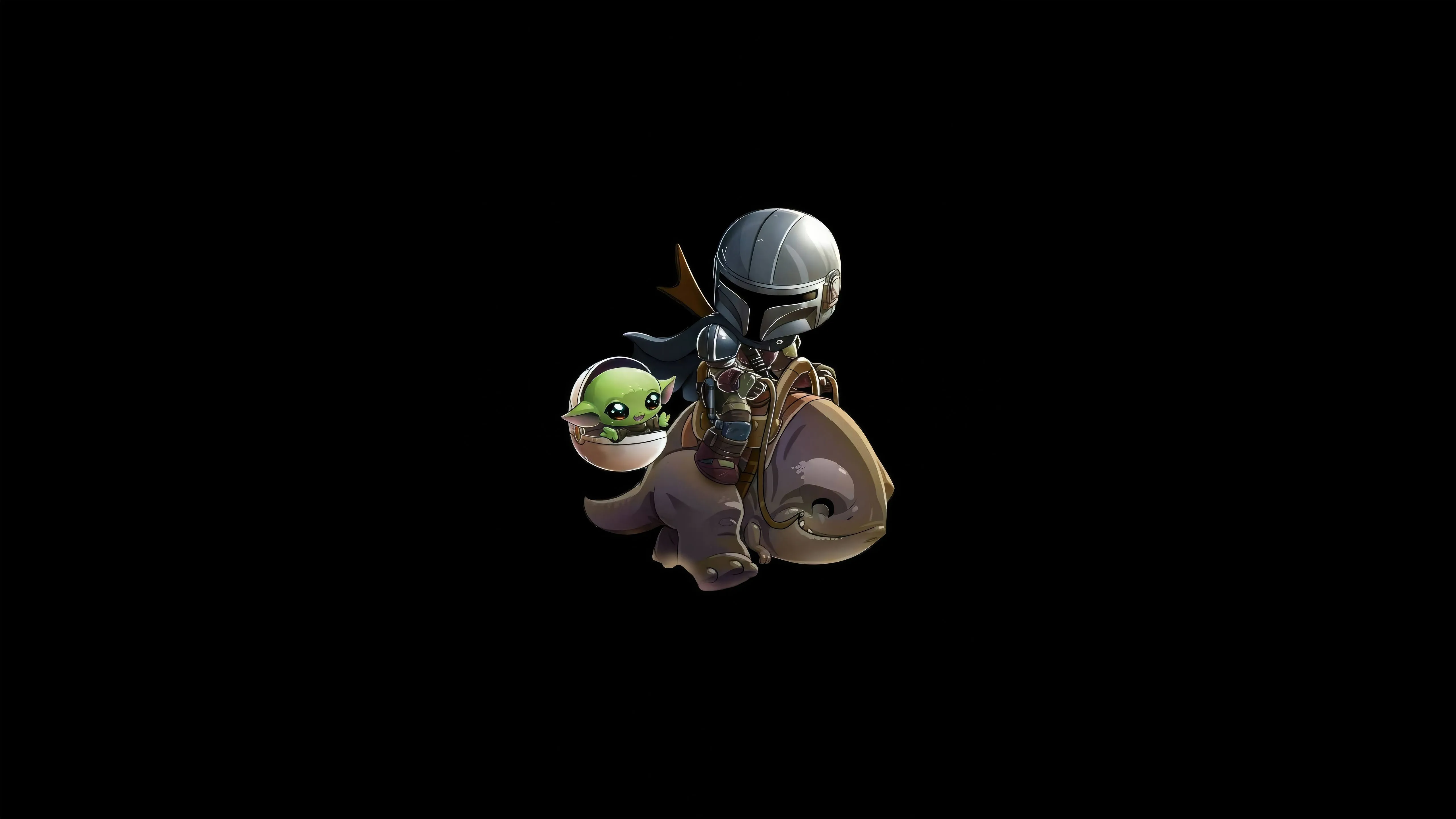 The Mandalorian And Grogu Baby Riding Blurrg Wallpaper, HD Tv Shows Wallpaper, 4k Wallpaper, Image, Background, Photos and Picture