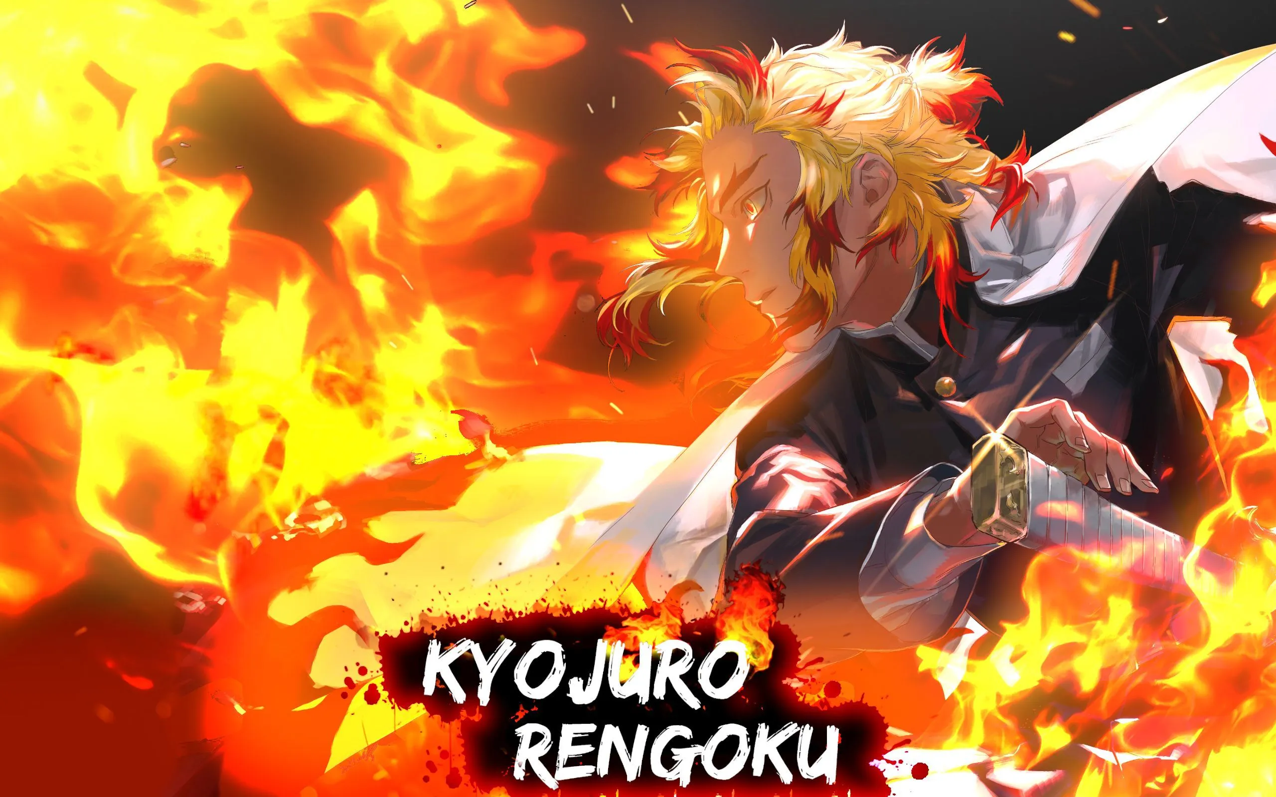 Desktop wallpaper: Kyojuro Rengoku, Anime, Demon Slayer: Kimetsu No Yaiba, Flame 4K free download for PC. 1053359