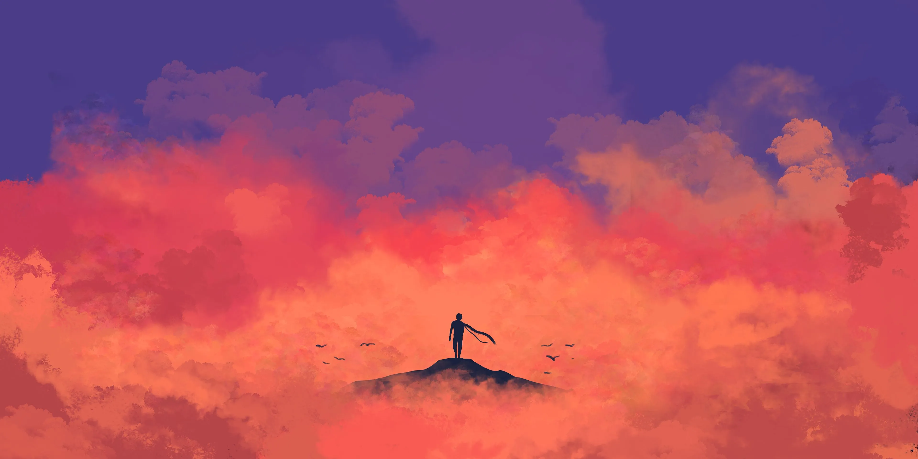 Anime illustration Minimal Art Wallpaper, HD Artist 4K Wallpaper, Image and Background