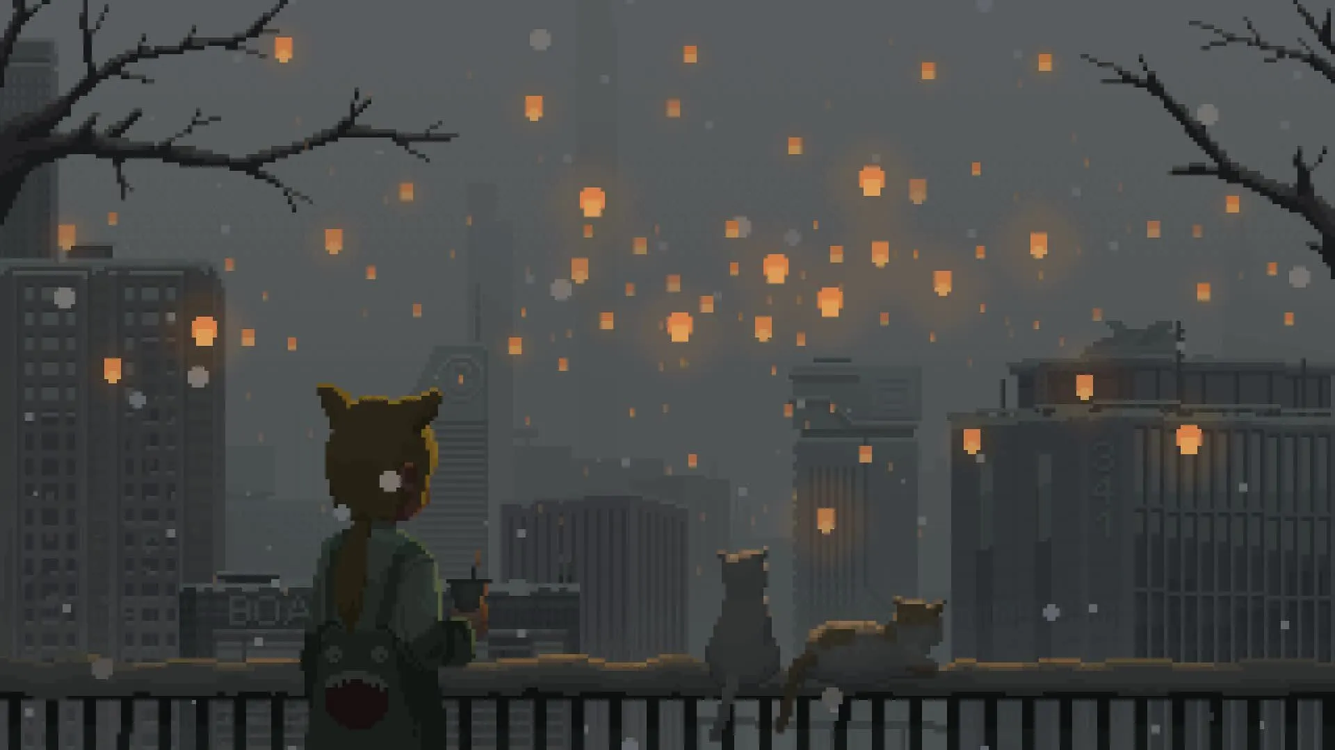 Anime Girl Chill With Cats Live Wallpaper