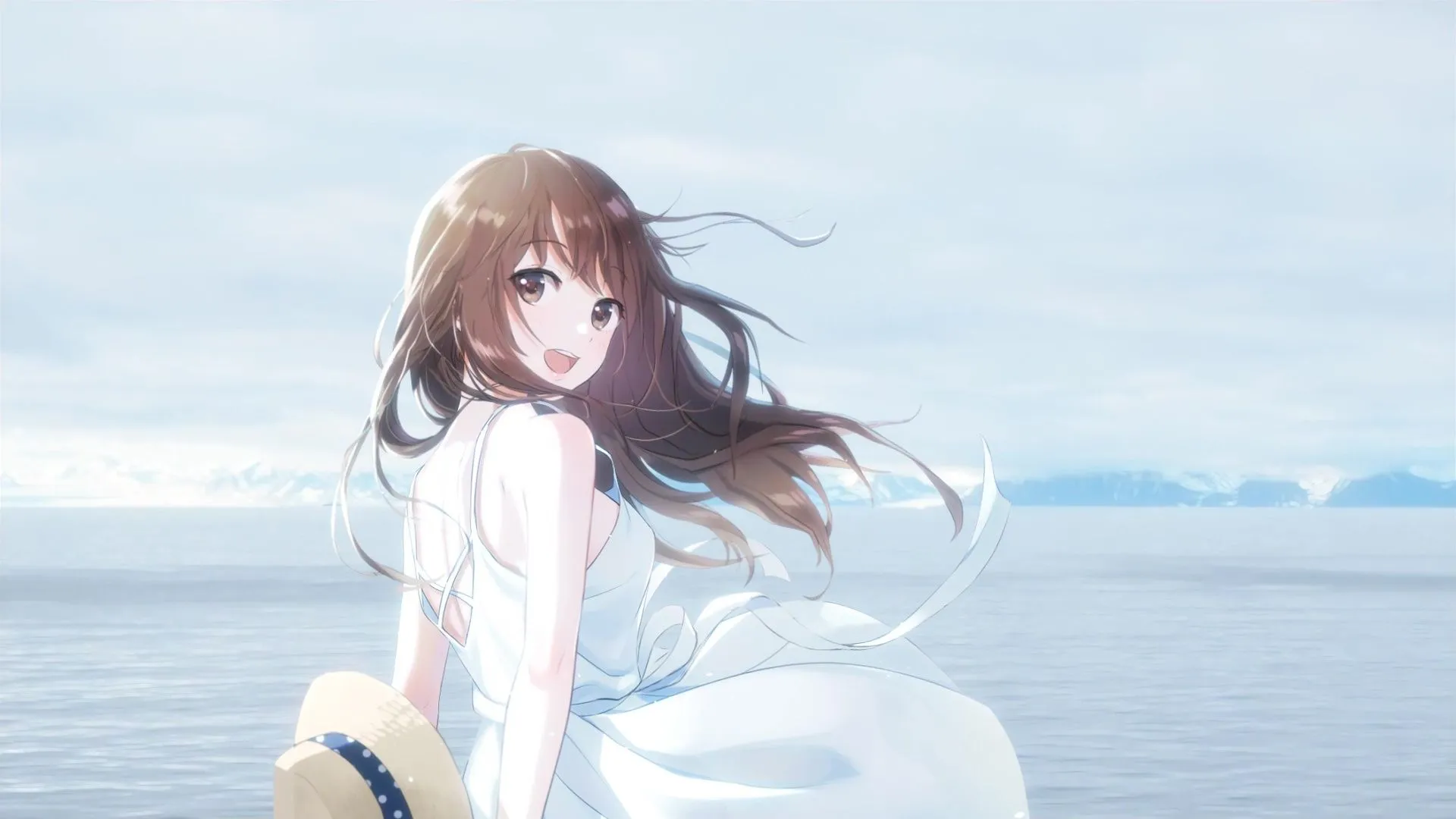Girl Beach Chill Animated Live Wallpaper