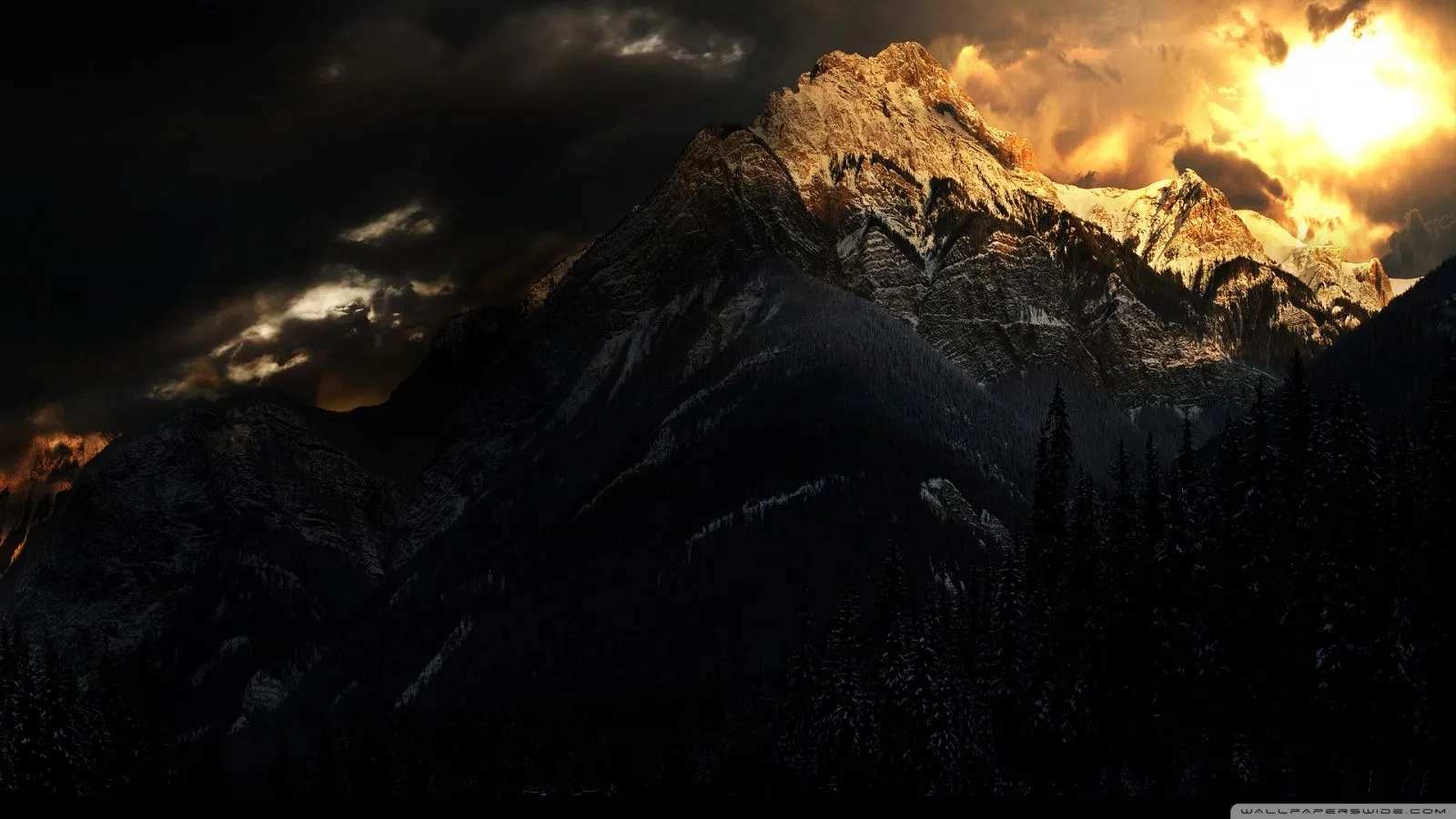 Dark Mountain 4K UHD Wallpaper for UltraHD Desktop and TV, Widescreen and UltraWide Display, Smartphone and Tablet Devices