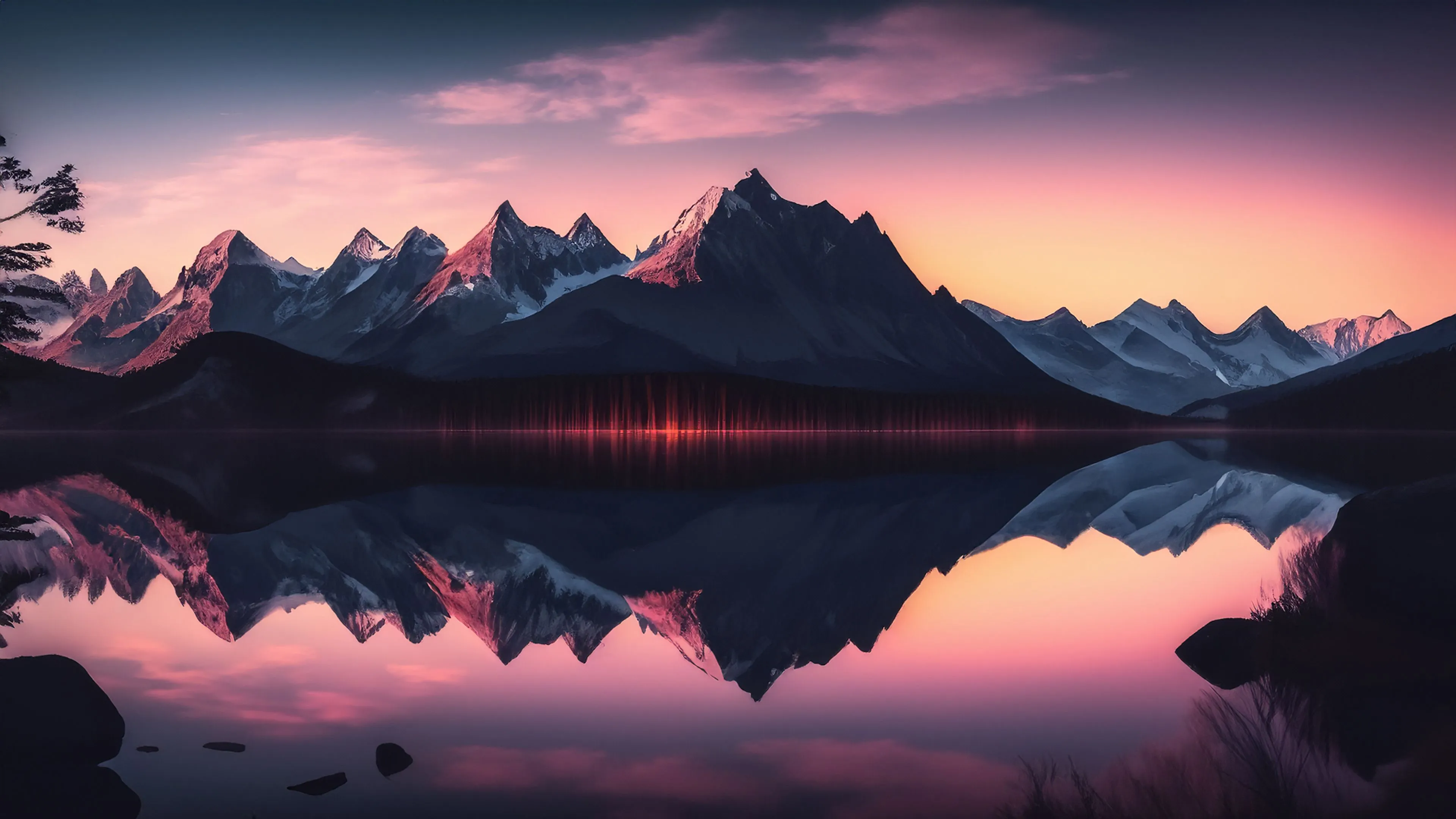 Black Mountain Background Wallpaper 4K