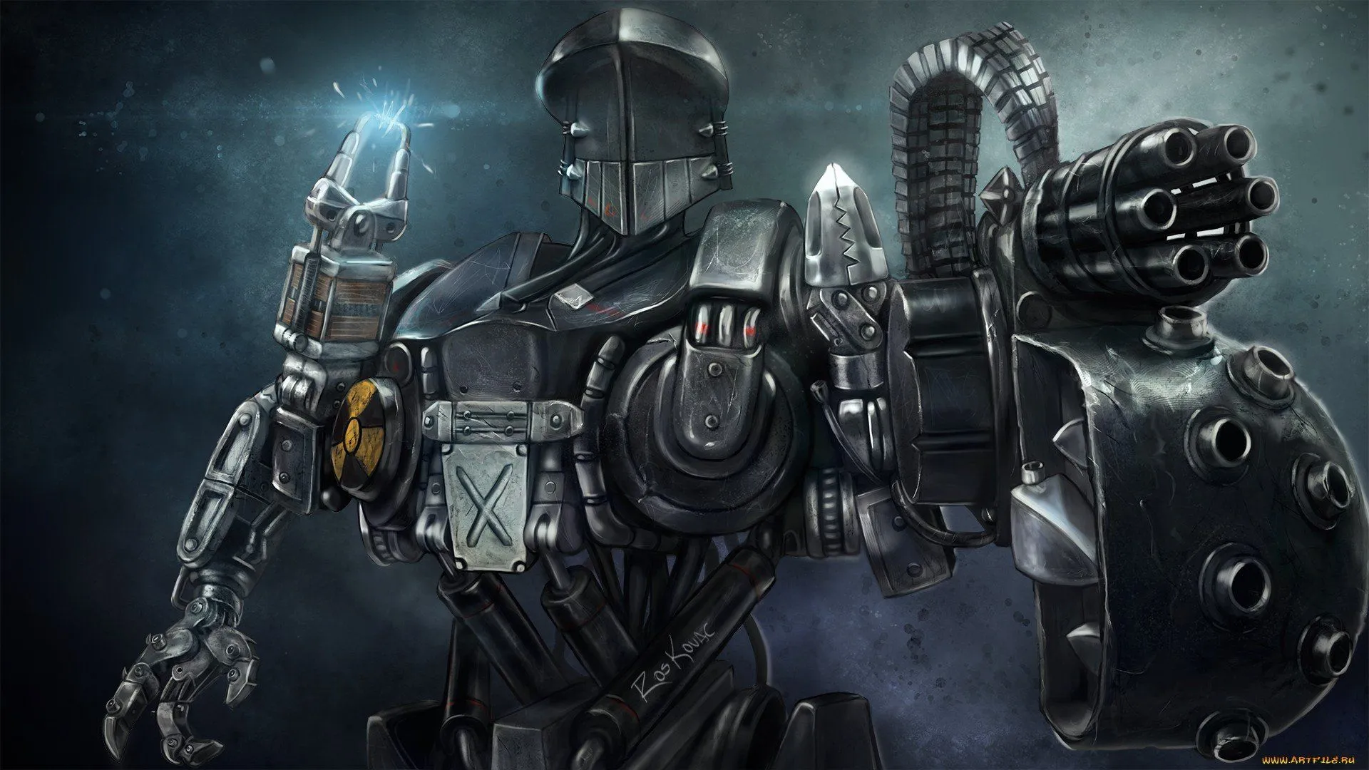 HD Sci Fi Robot Warrior: Future Tech In Actionx1080