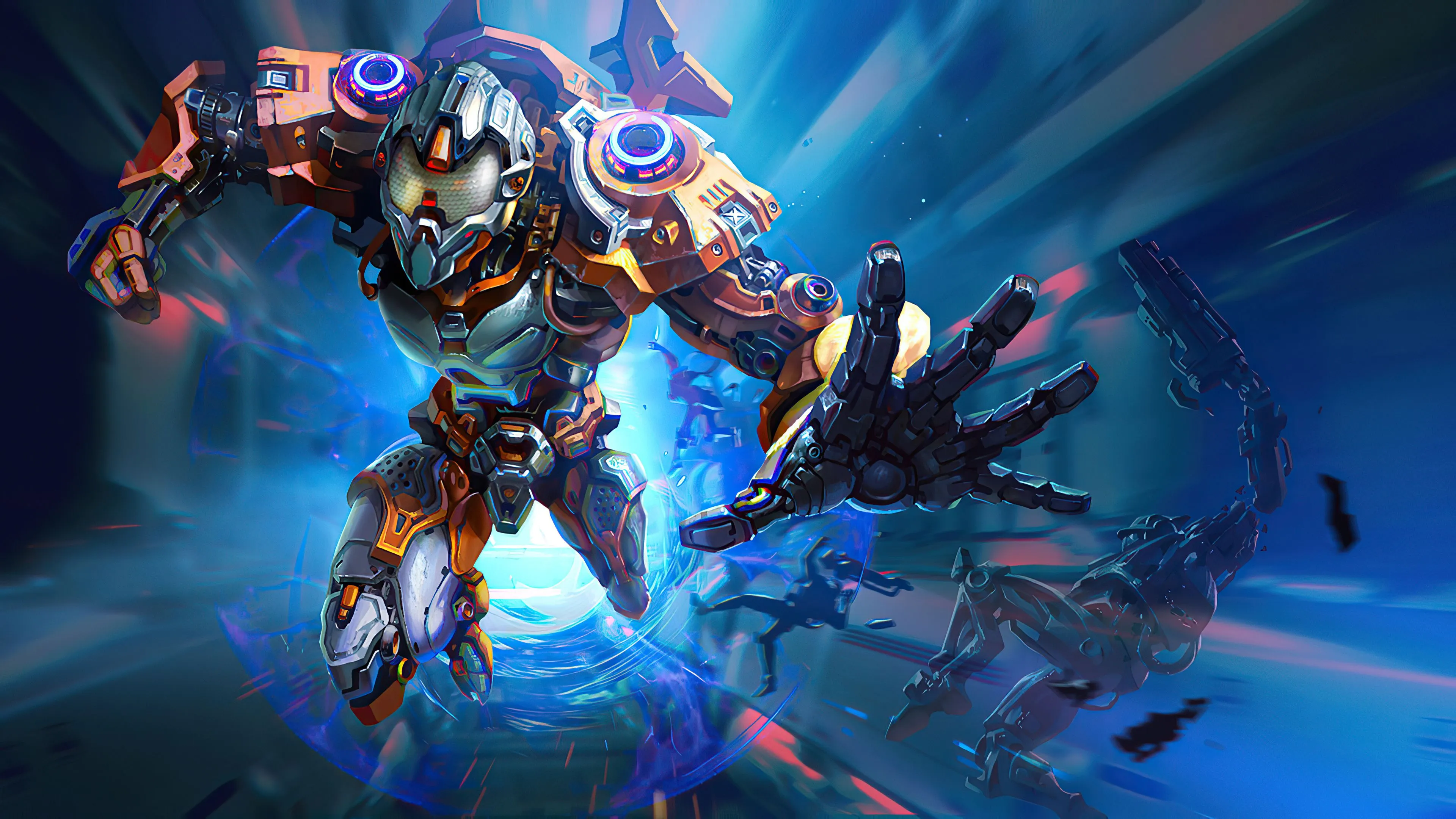 Fighting Robot Futuristic Wallpaper, HD Artist 4K Wallpaper, Image and Background
