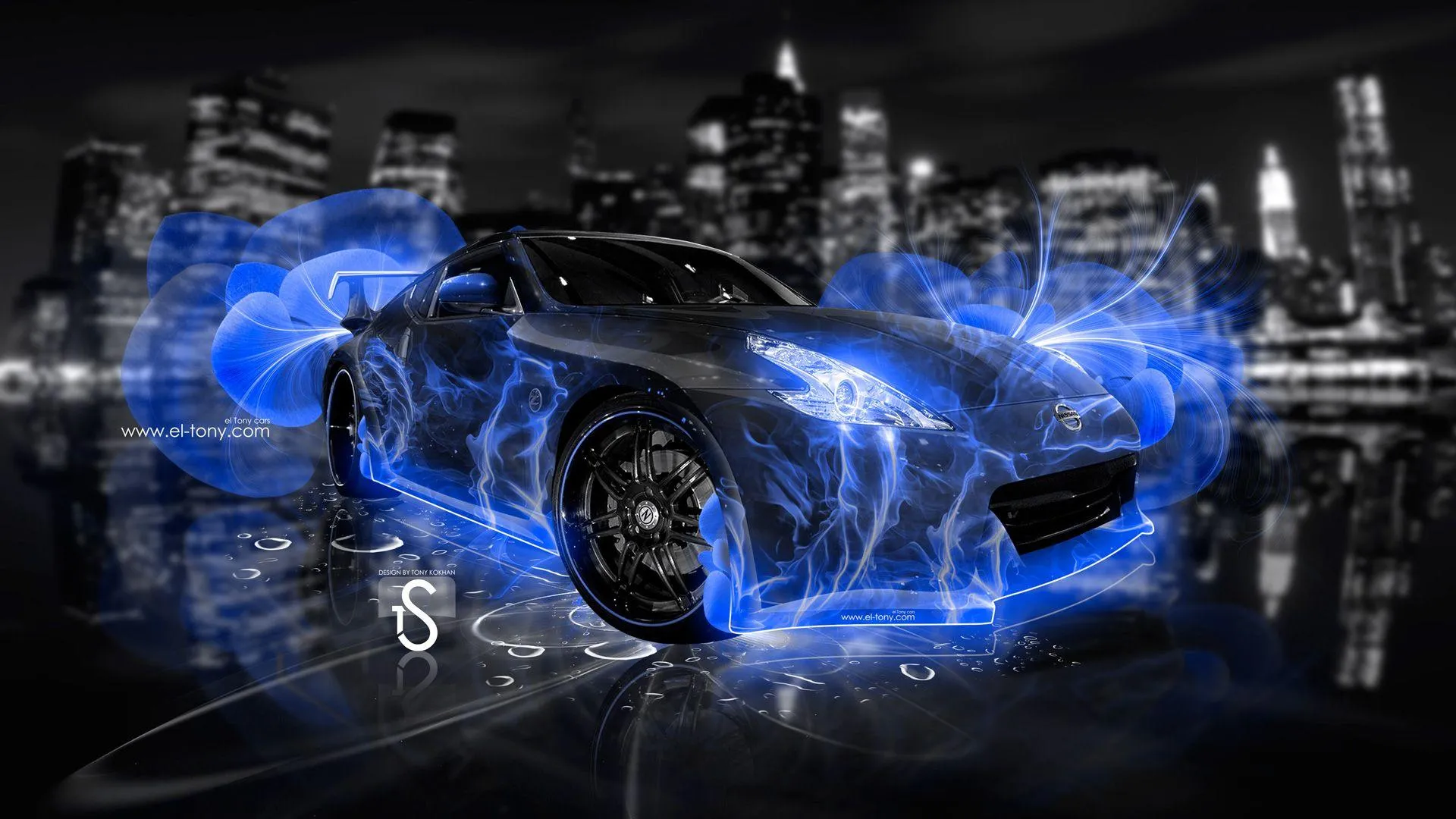Neon Blue Car Wallpaper