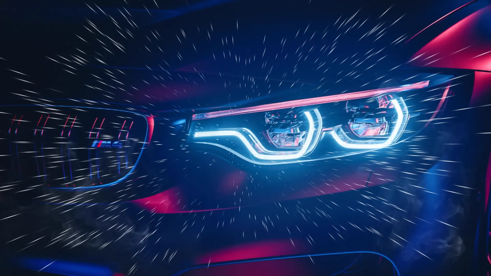 BMW M4 Neon Speed Live Wallpaper