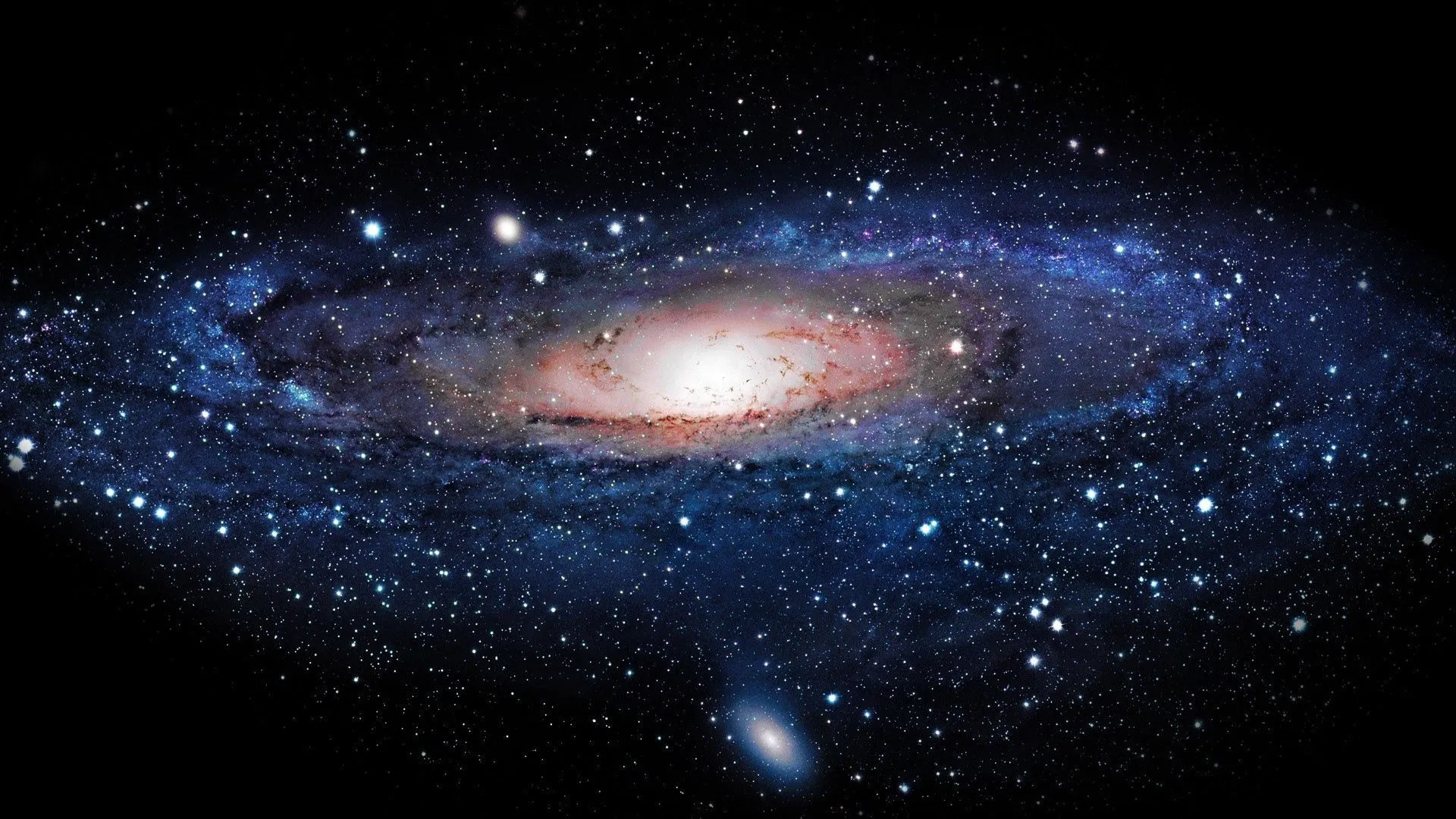 Galaxy in the black space Desktop wallpaper 1920x1080