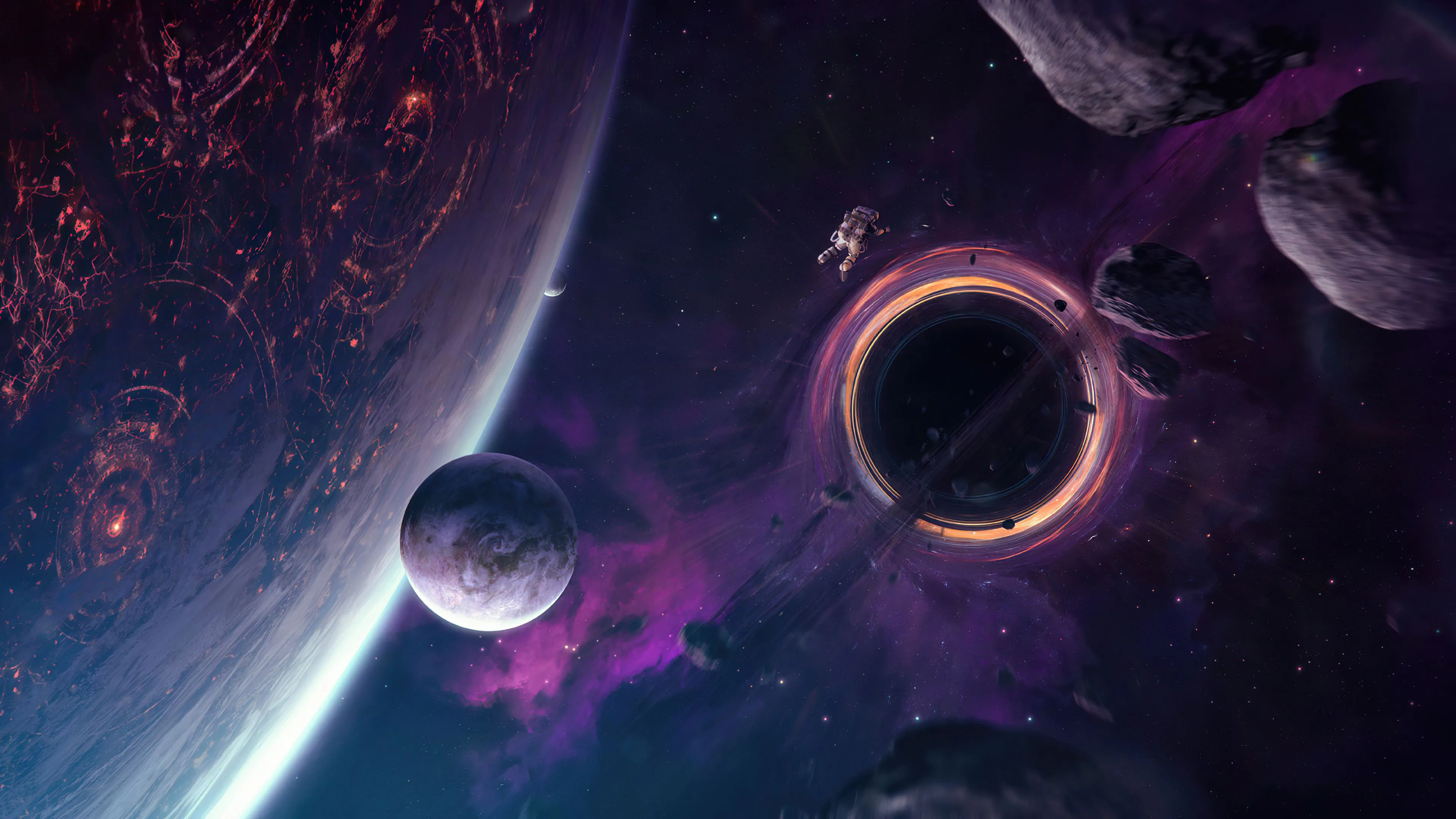 Astronaut Black Hole Galaxy Space 4k Wallpaper, HD Artist Wallpaper, 4k Wallpaper, Image, Background, Photos and Picture