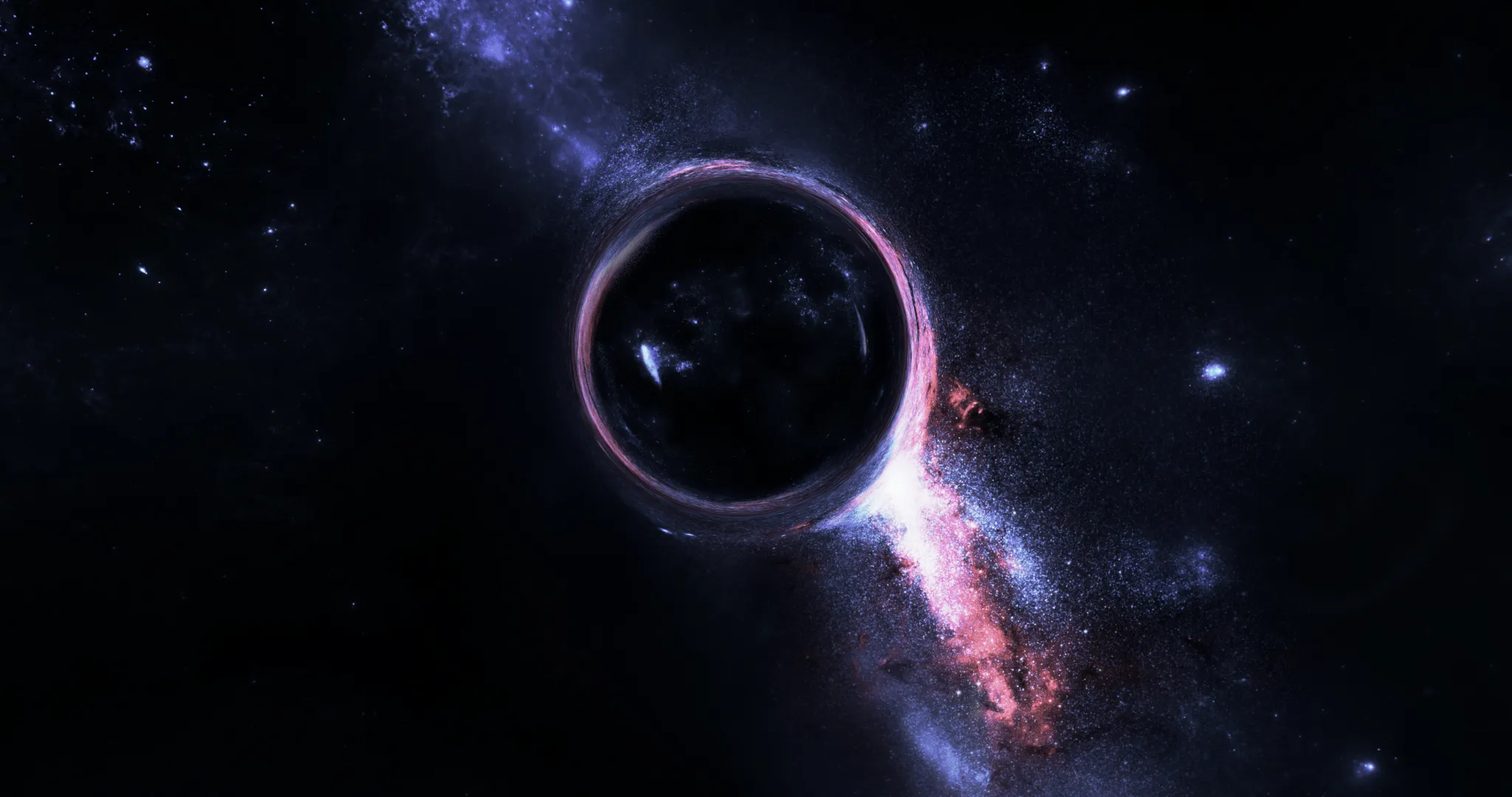 Black Hole With Accretion Disk In Deep Space, HD Wallpaper