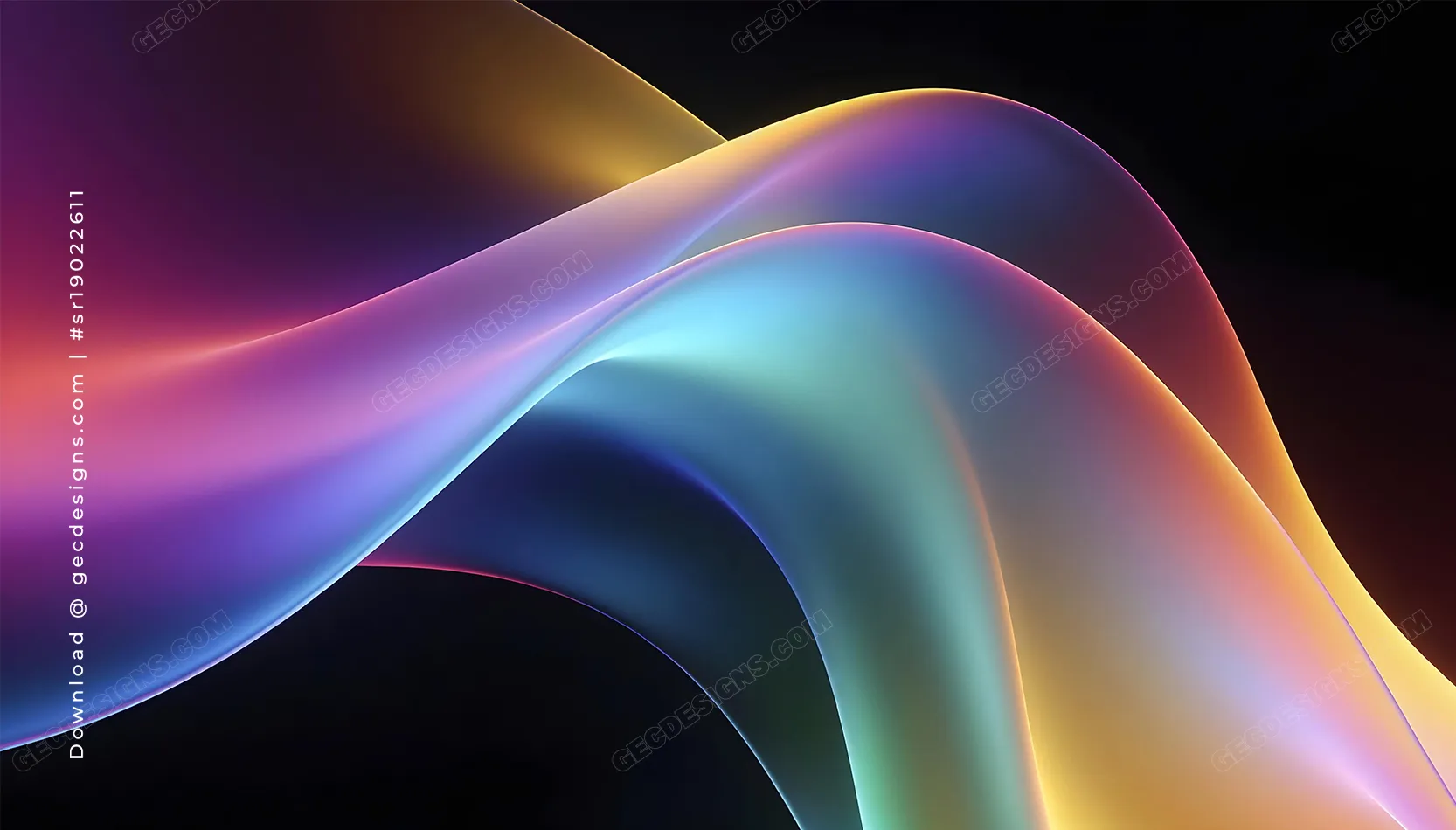 Colorful Abstract Gradient Wallpaper with Smooth Neon Flow for desktop background