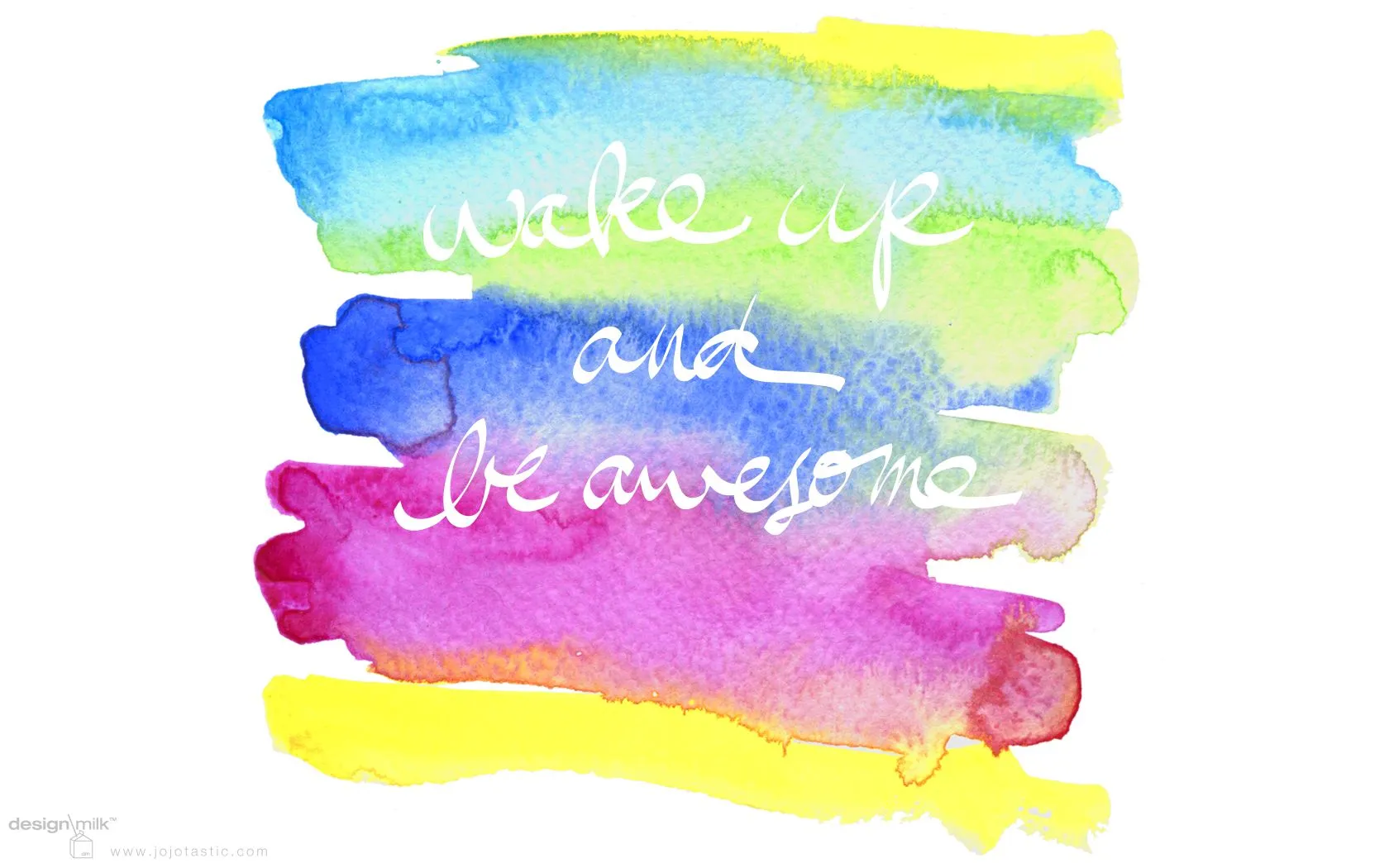 Colorful Rainbow Watercolor Desktop Background