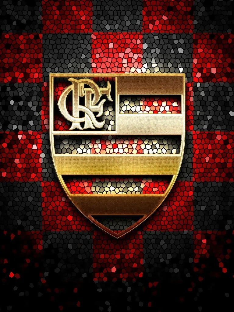 Clube de Regatas do Flamengo Wallpaper 4K, Mosaic, Crest