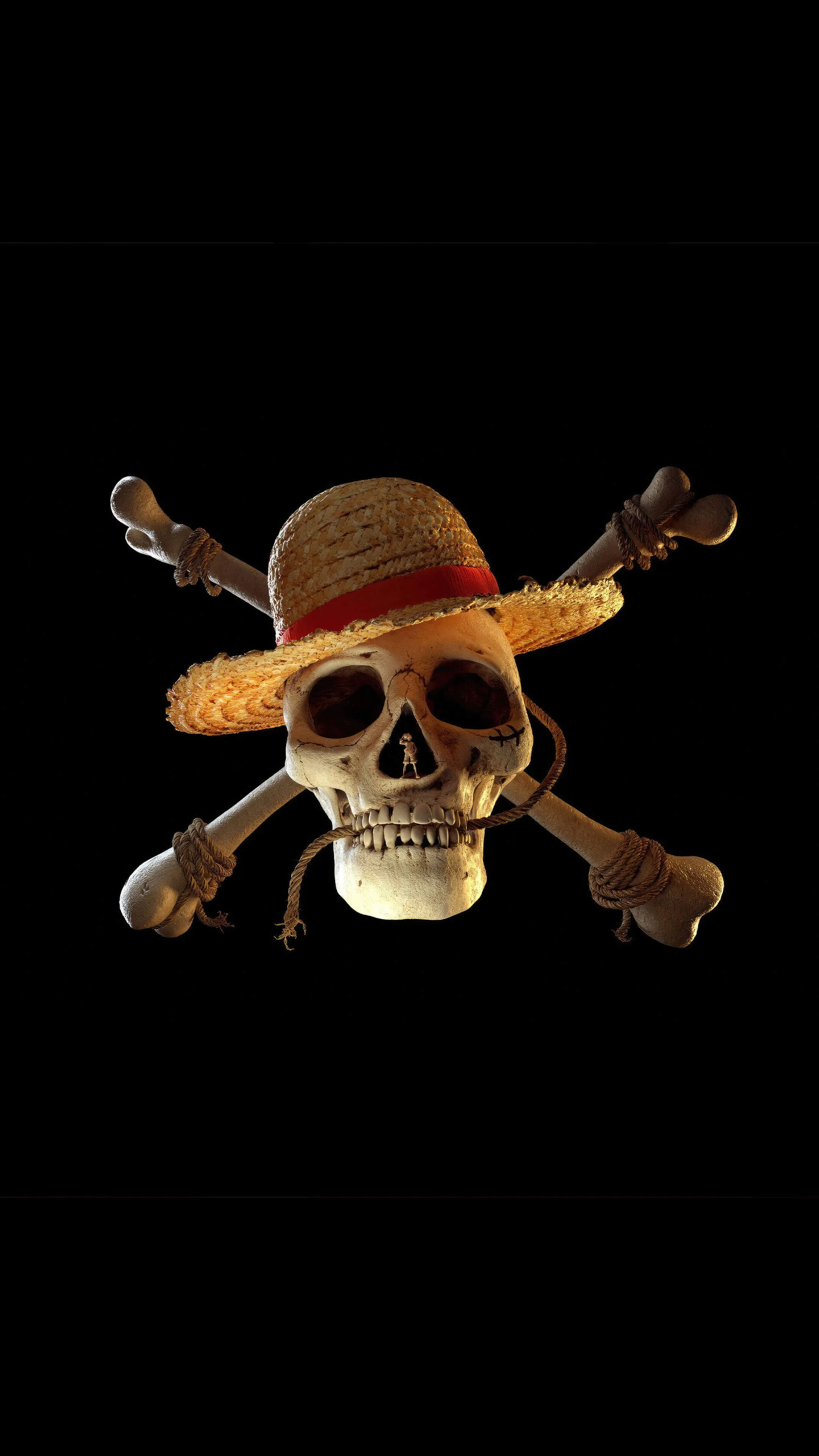One Piece 3D Logo 4K Ultra HD Mobile Wallpaper for iPhone & Android