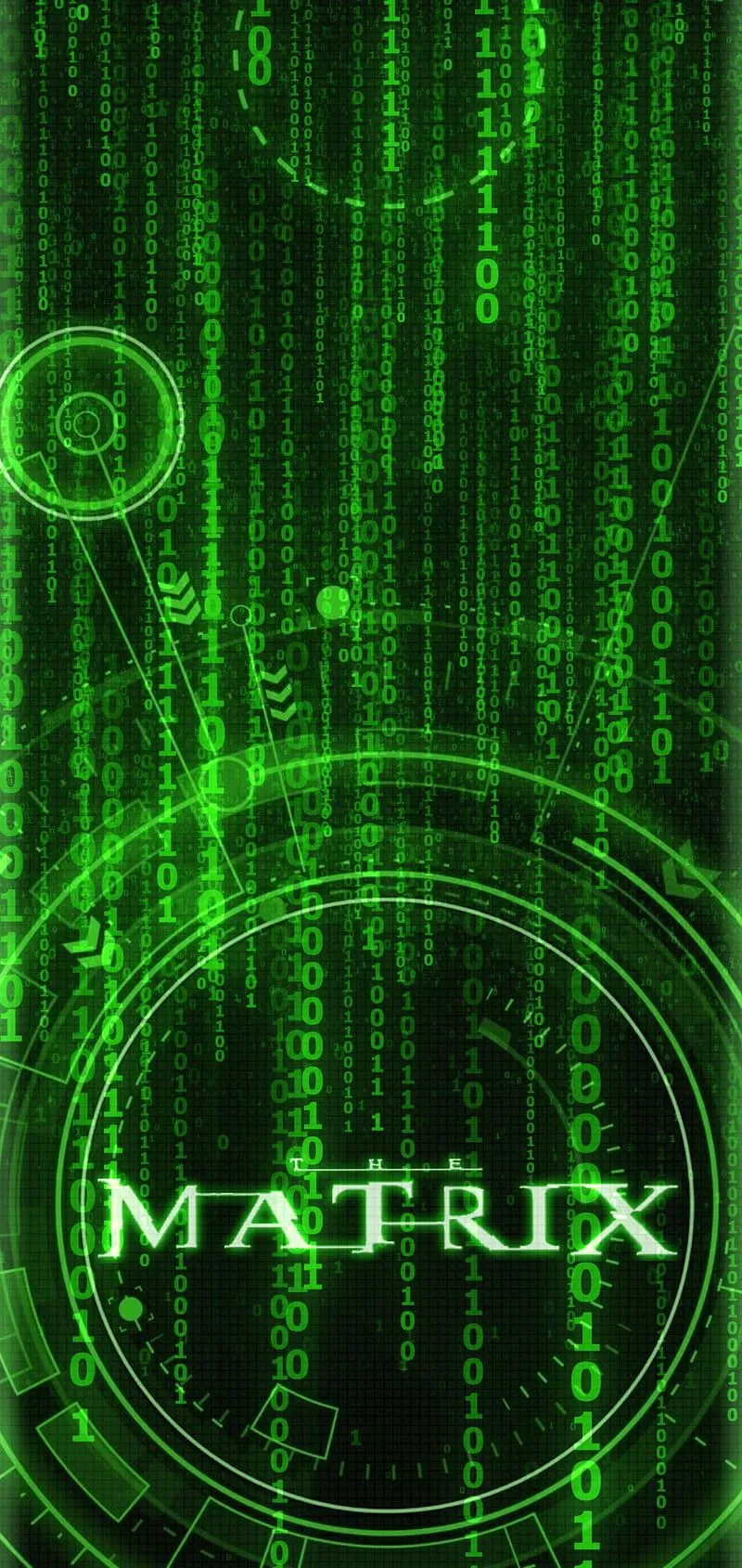 The Matrix Edge, abstract, android, black, edge, green, iphone, lights, logo, HD phone wallpaper