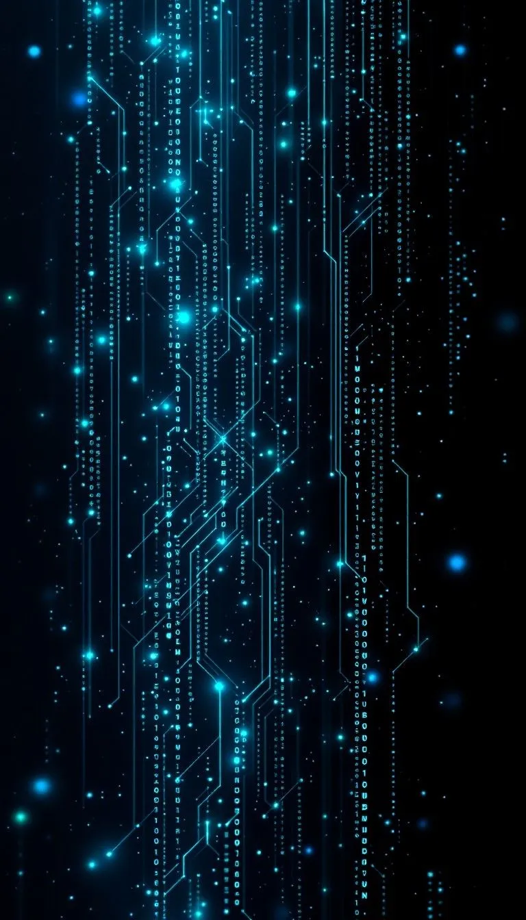 Free Digital Matrix Rain Image, Cyberpunk, Digital