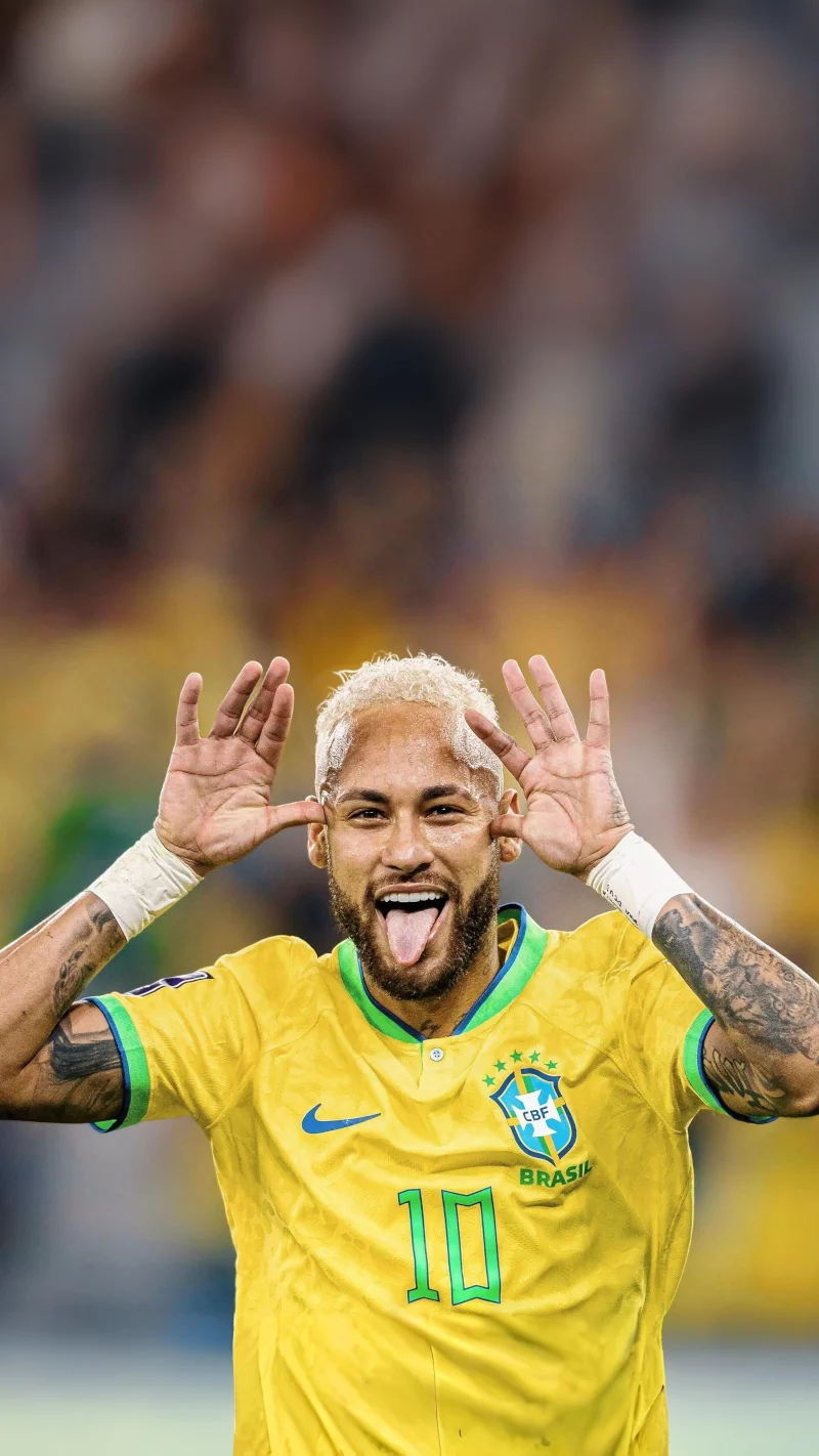 Neymar celebration at the Brazil match