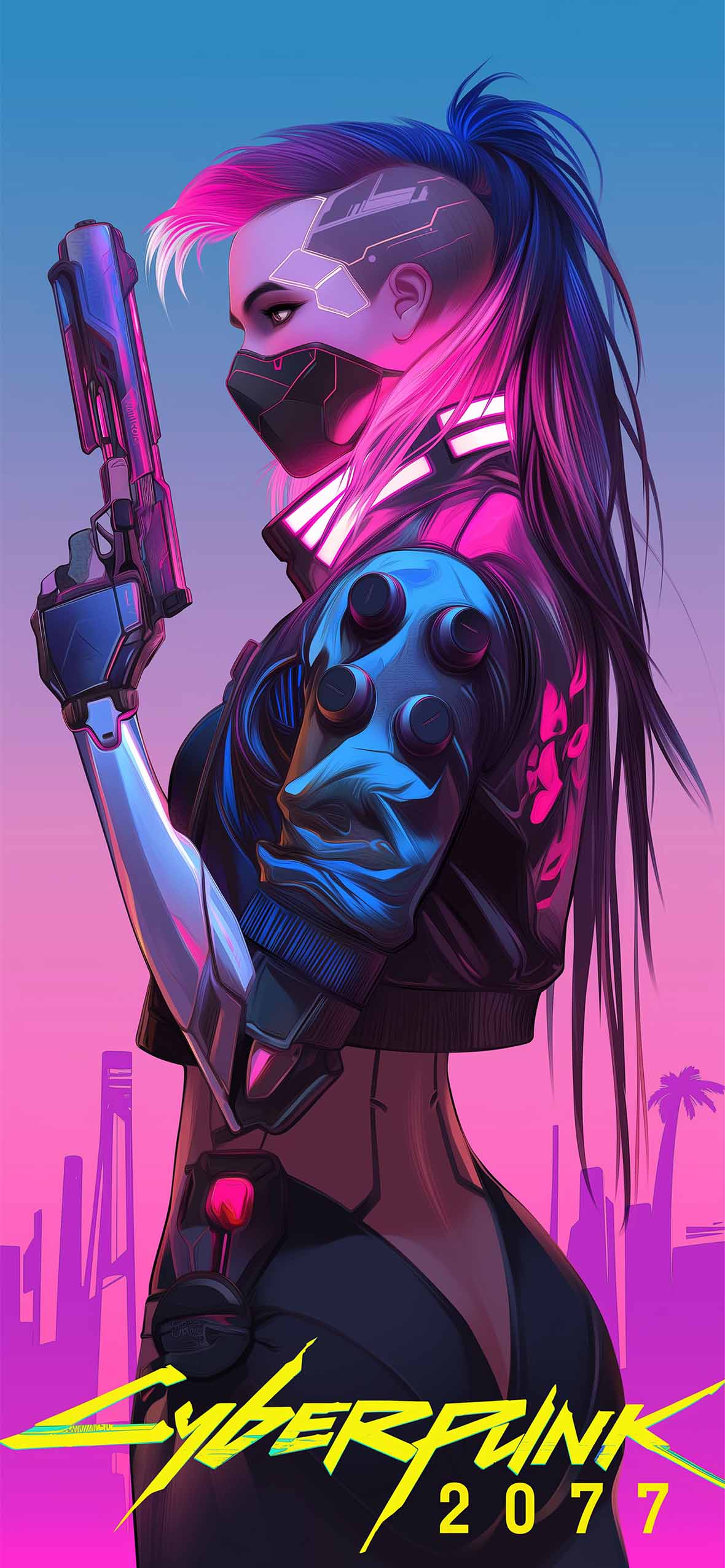 Cyberpunk 2077 Stunning Girl Wallpaper Phone Wallpaper