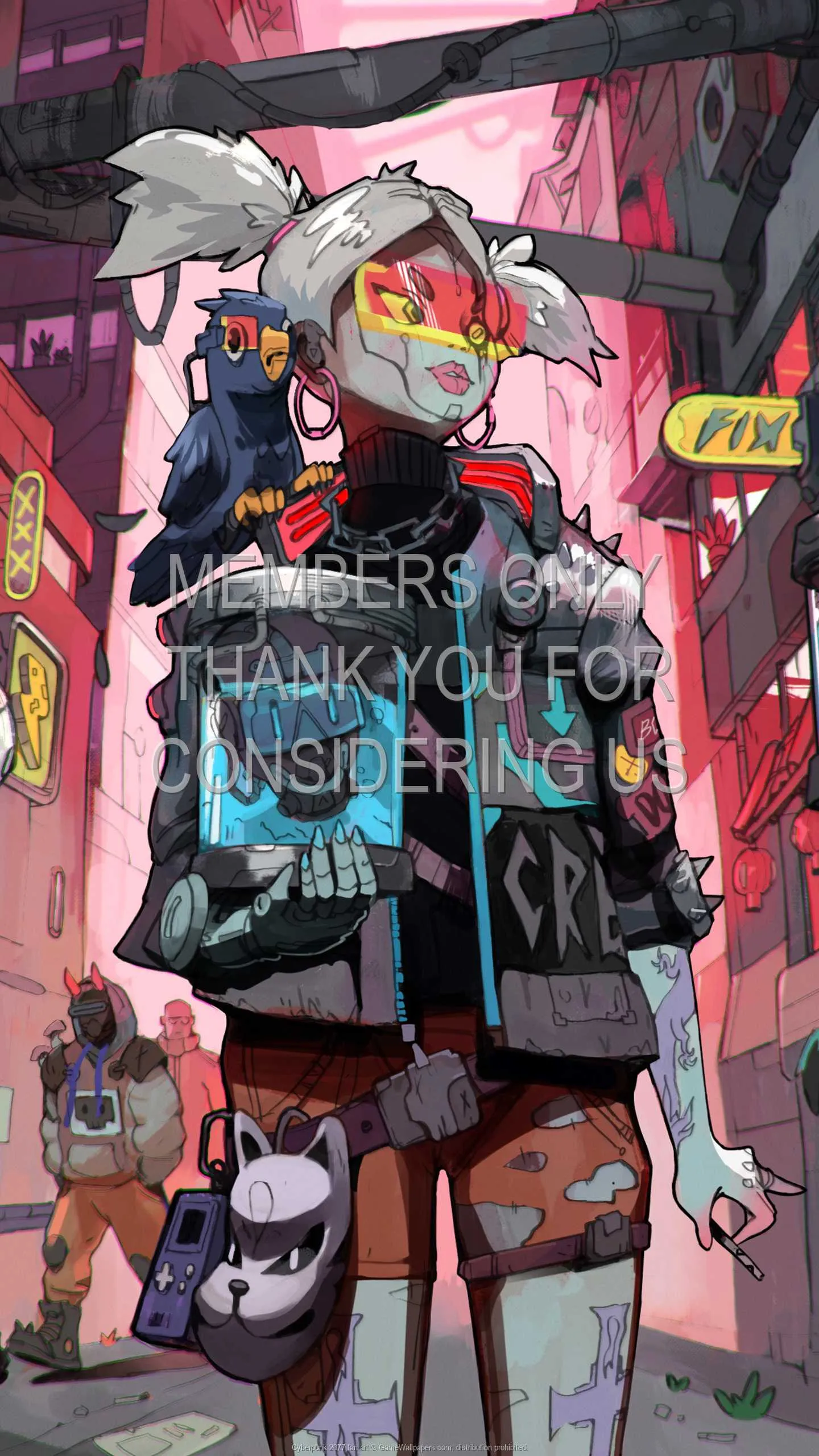 Cyberpunk 2077 fan art wallpaper 06 1440p Vertical