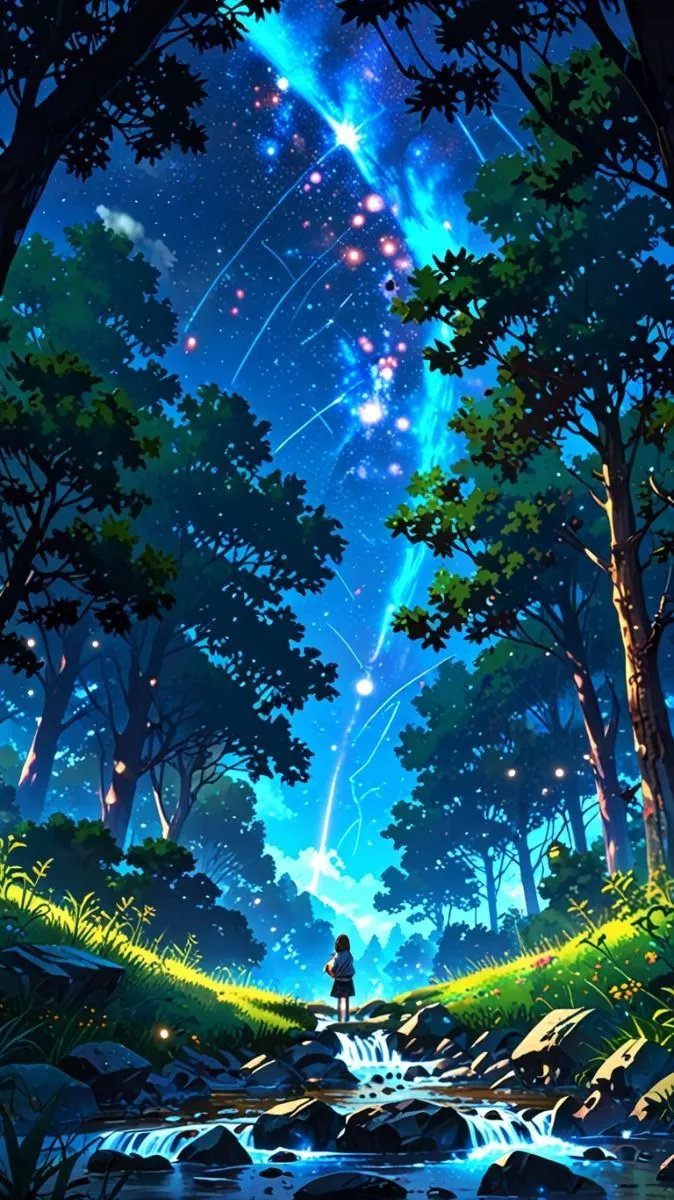 Blue Forestry Aesthetic wallpaper for mobile