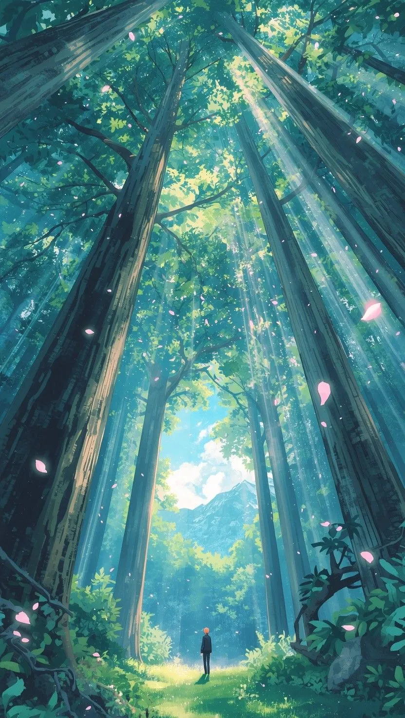 Free Serene Komorebi Glow Image, Forest, Canopy