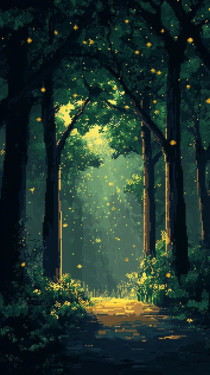 Pixel Art Tree's and Forests Wallpaper 4