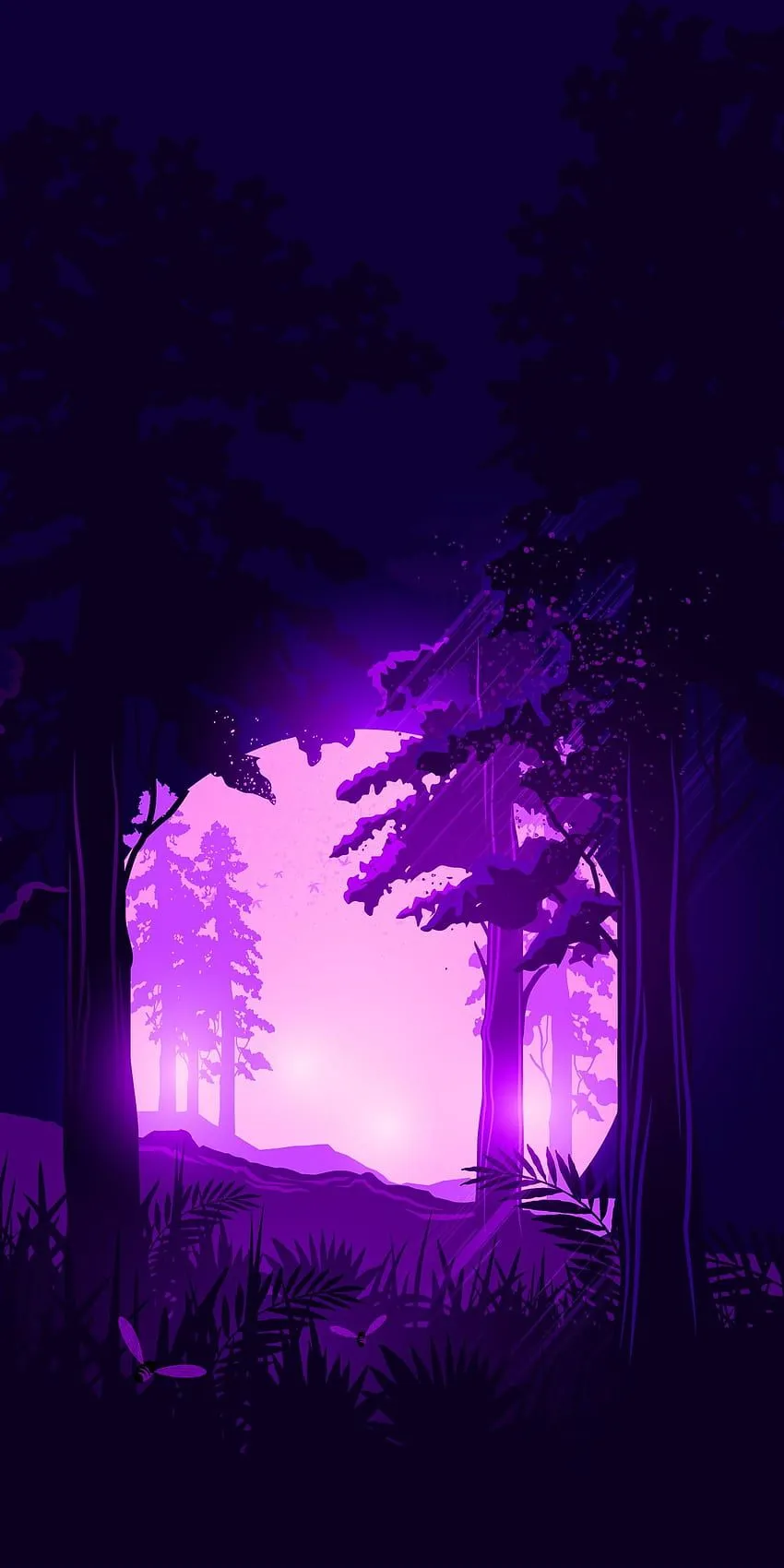 Purple Forest, Dark Purple Forest HD phone wallpaper