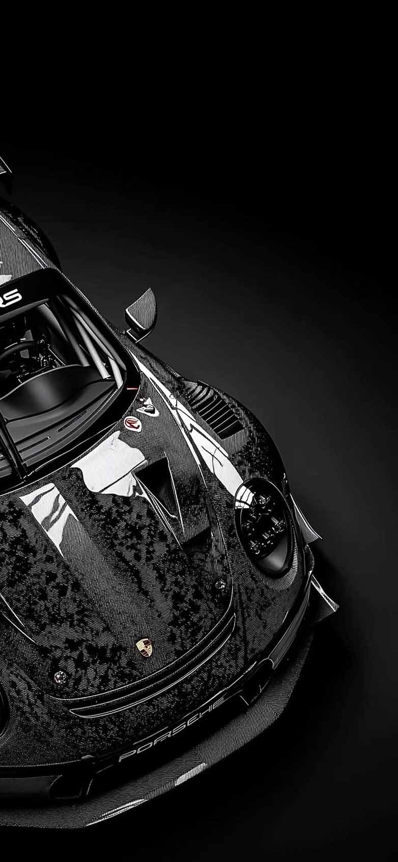 Porsche Race Car Carbon Fiber Black Wallpaper