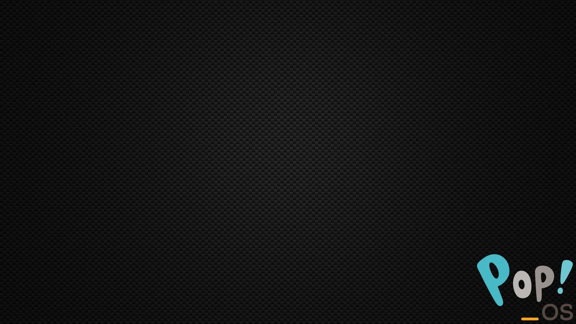 Pop! OS wallpaper carbon fibre lower right corner
