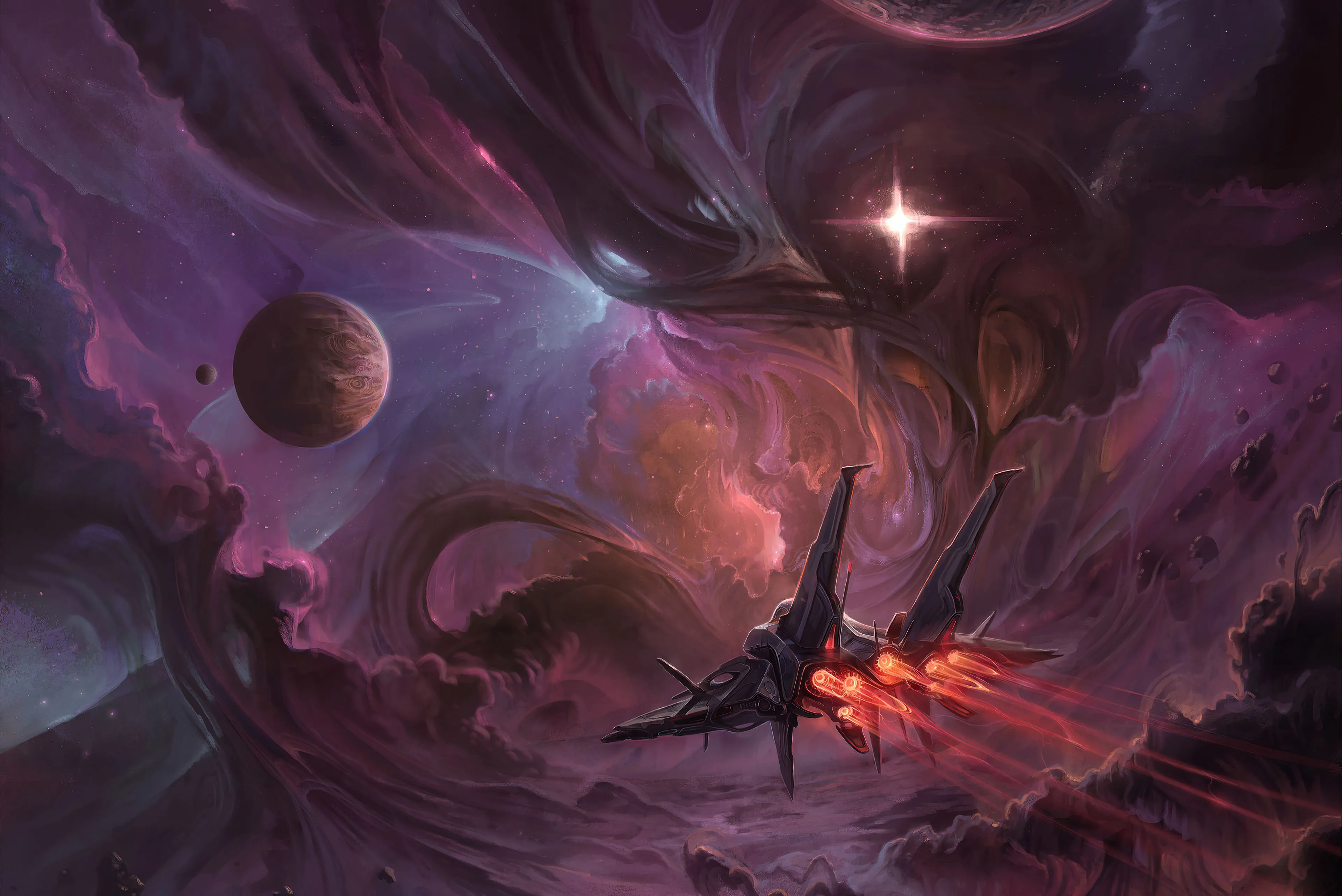 Spaceship In Space 4k Wallpaper, HD Artist Wallpaper, 4k Wallpaper, Image, Background, Photos and Picture