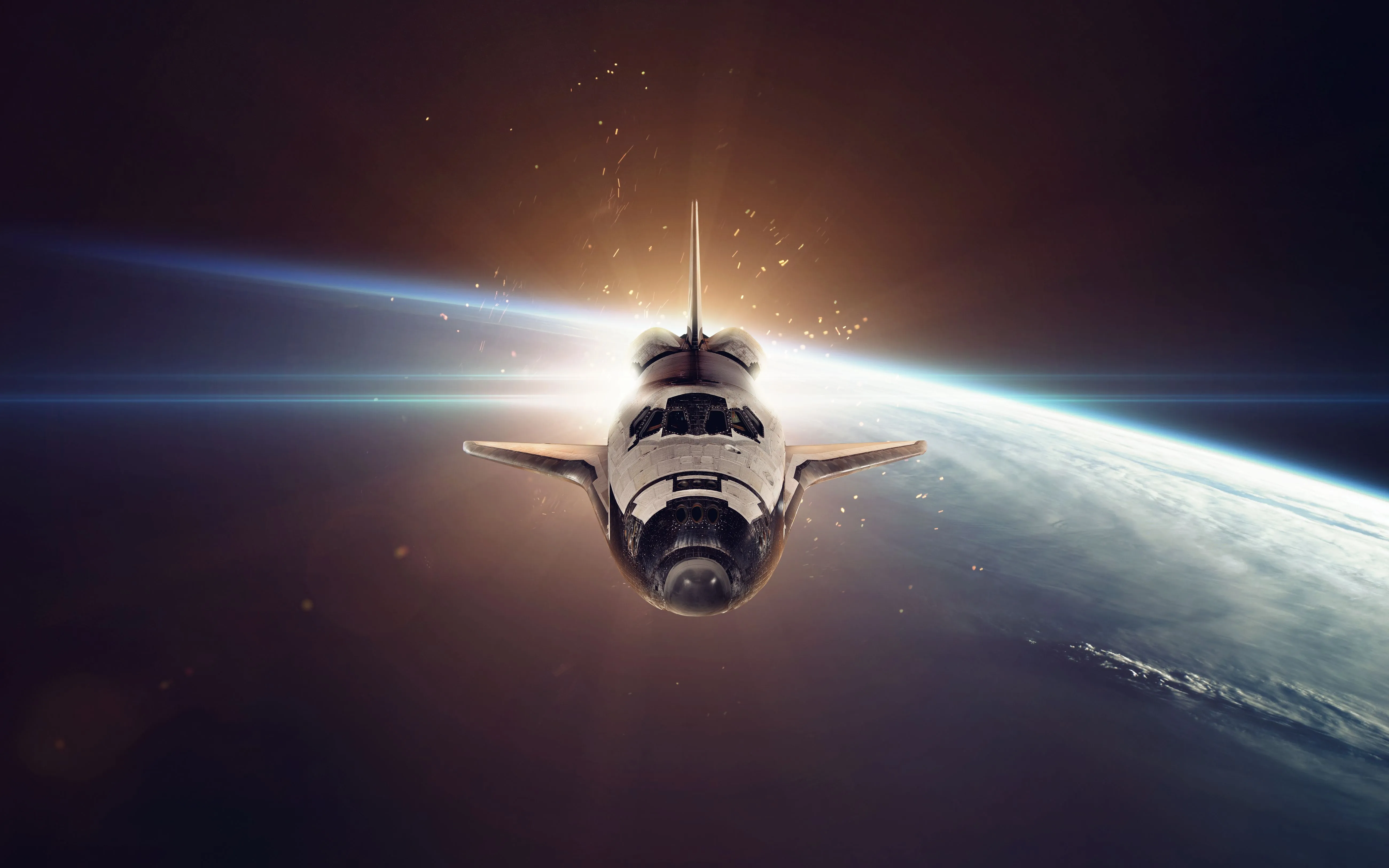 Wallpaper White and Black Space Ship, Background Free Image